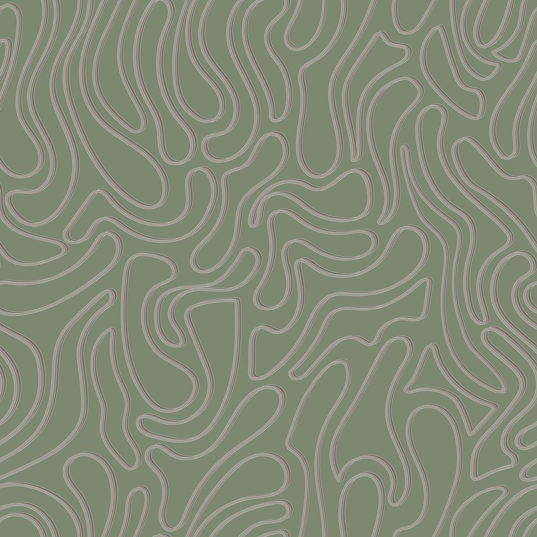 1080x1080 Olive Wallpaper by Sabrina Yvonne for Home Decor, Green Color, Repeat: 24