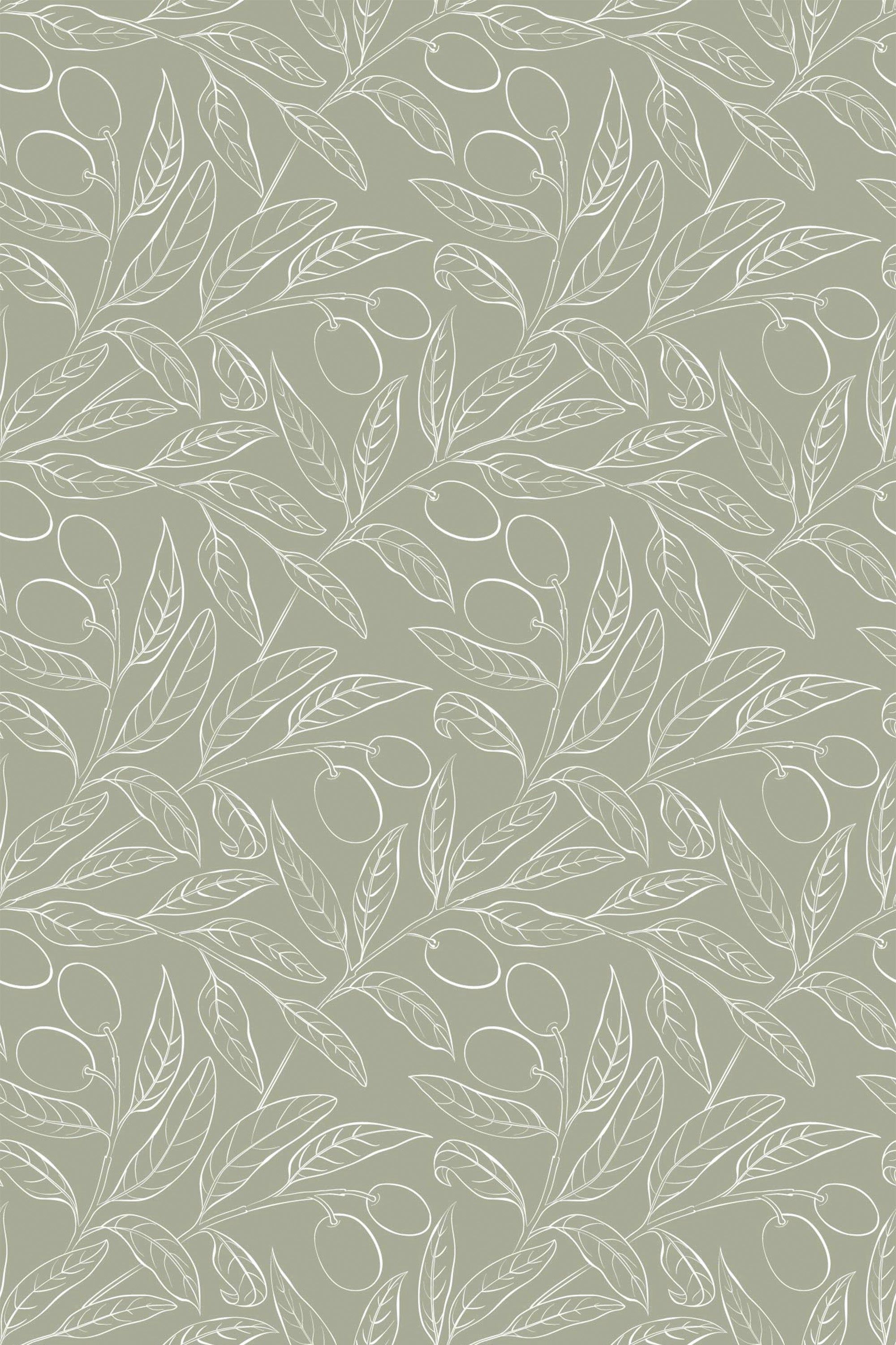 2000x3000 Green Olive tree Peel and Stick Removable Wallpaper