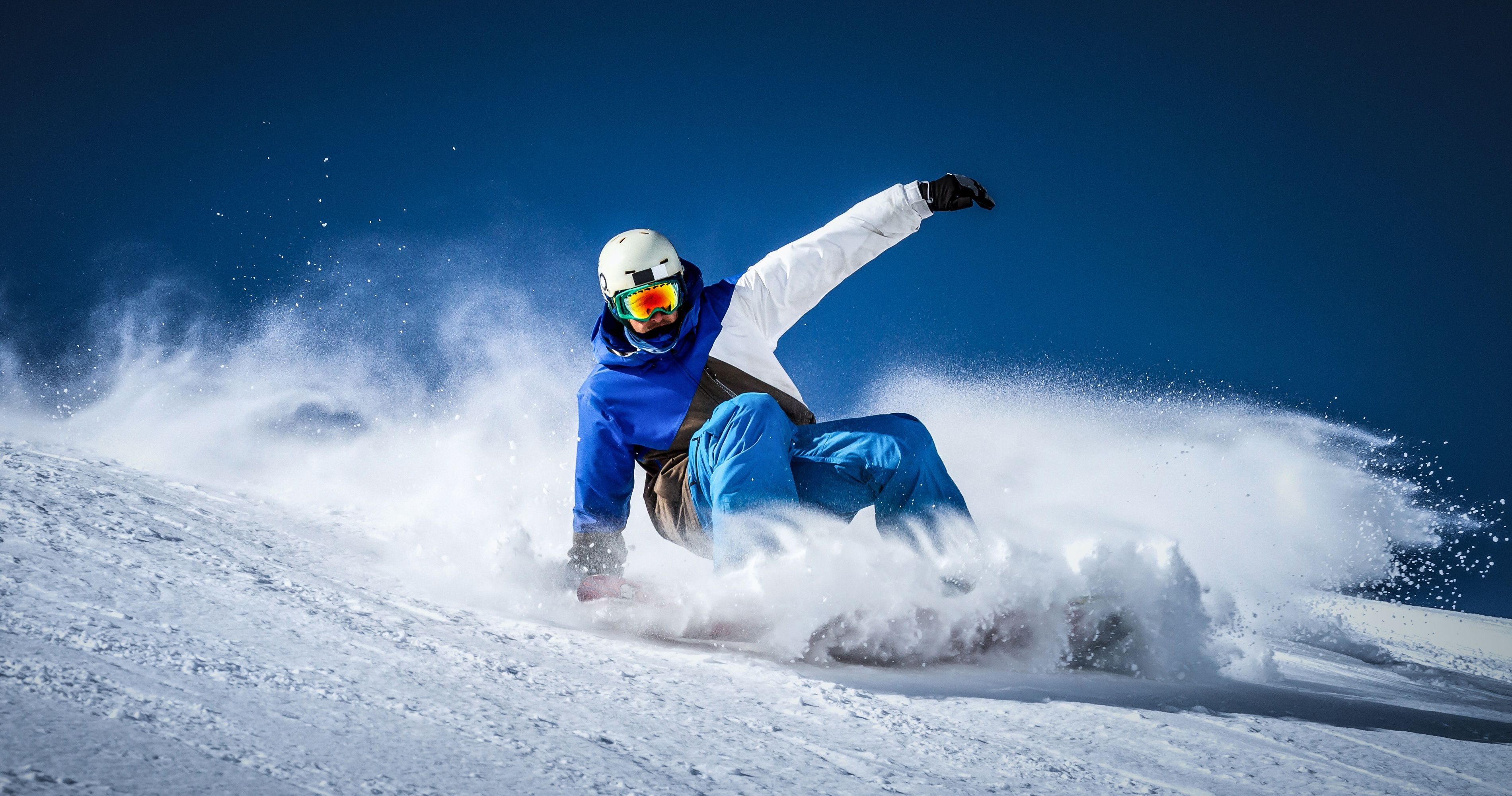 3800x2000 Epic Snowboarding Action: HD Snow Sports Wallpaper