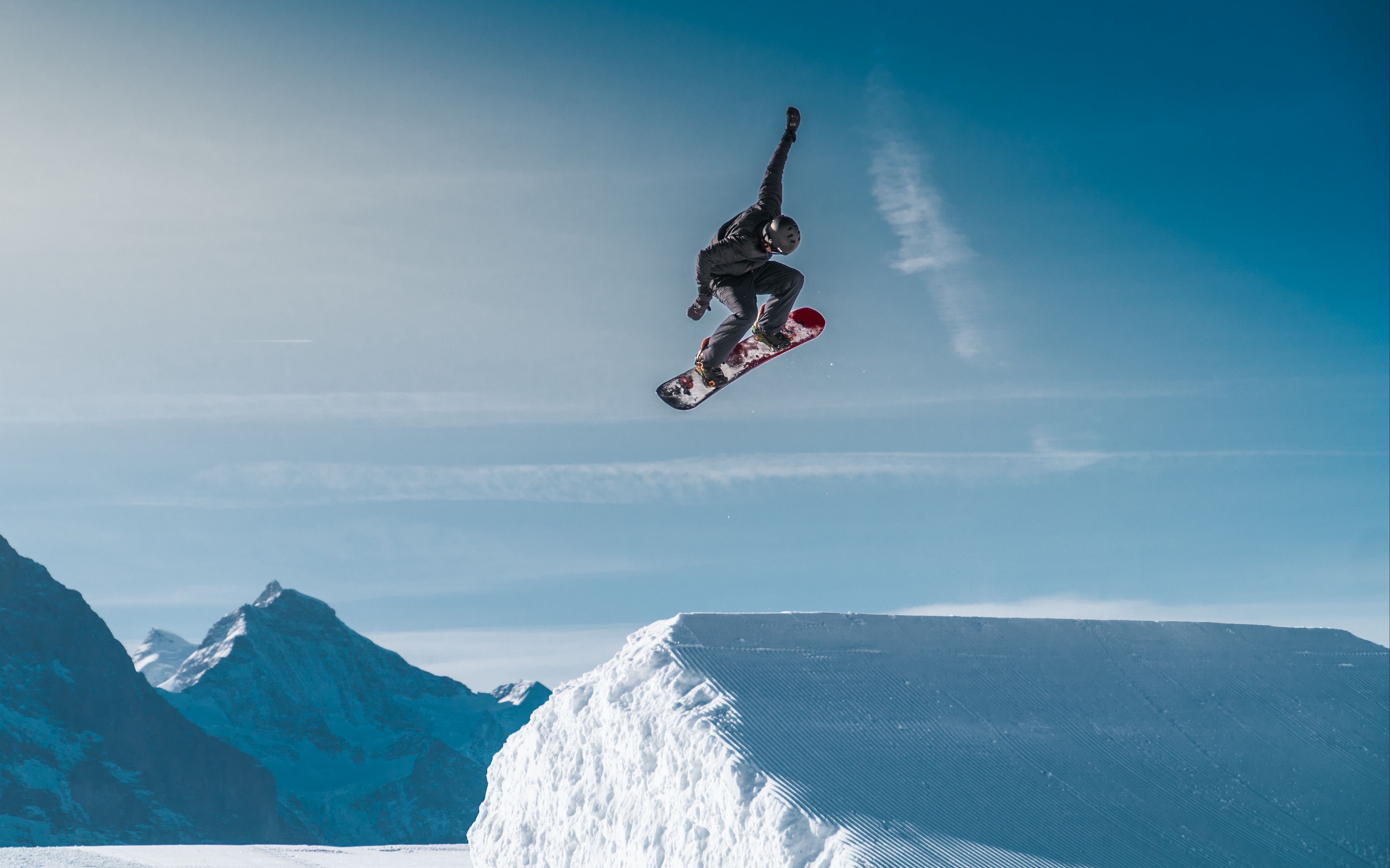 3840x2400 Download wallpaper 3840x2400 snowboarder, snowboard, stunt, jump, extreme 4k ultra HD 16:10 HD background