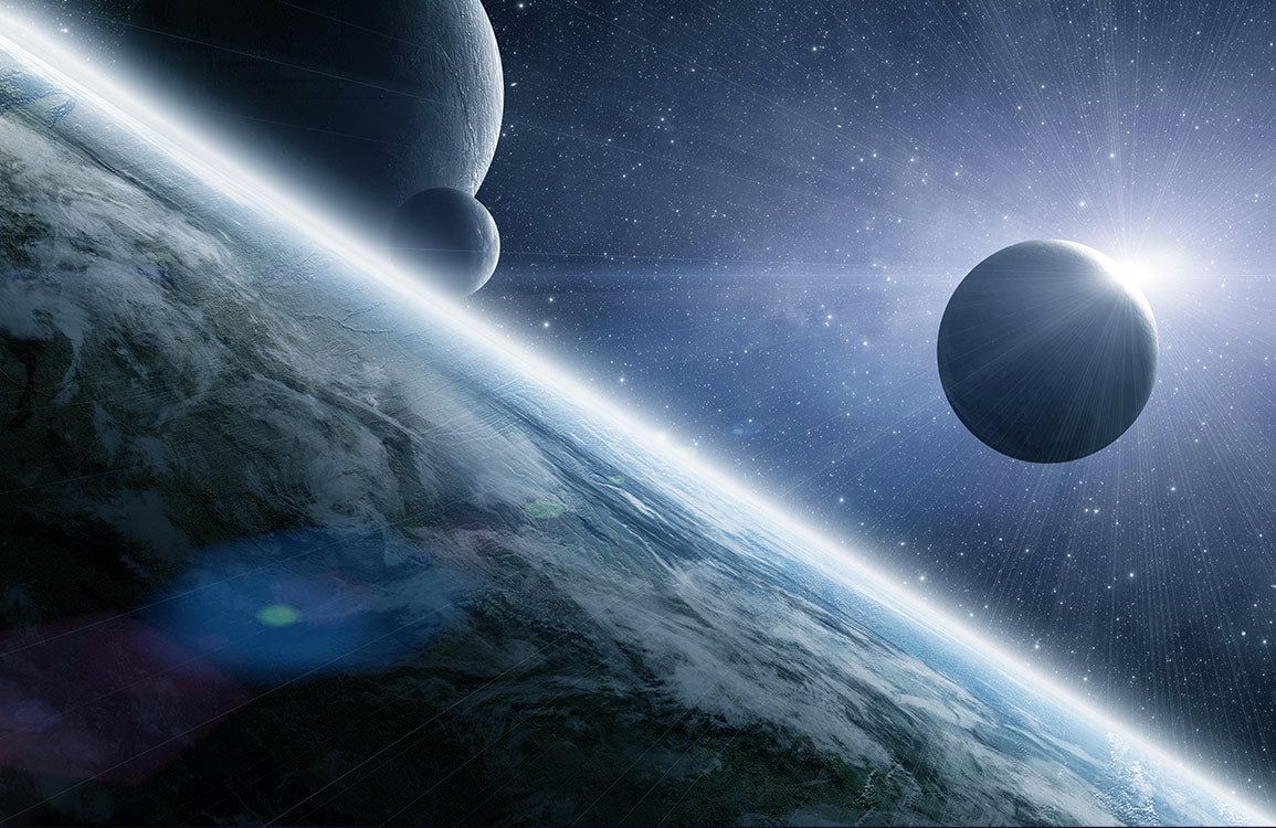 1155x750 Galactic Space Scene Feature Mural Wallpaper