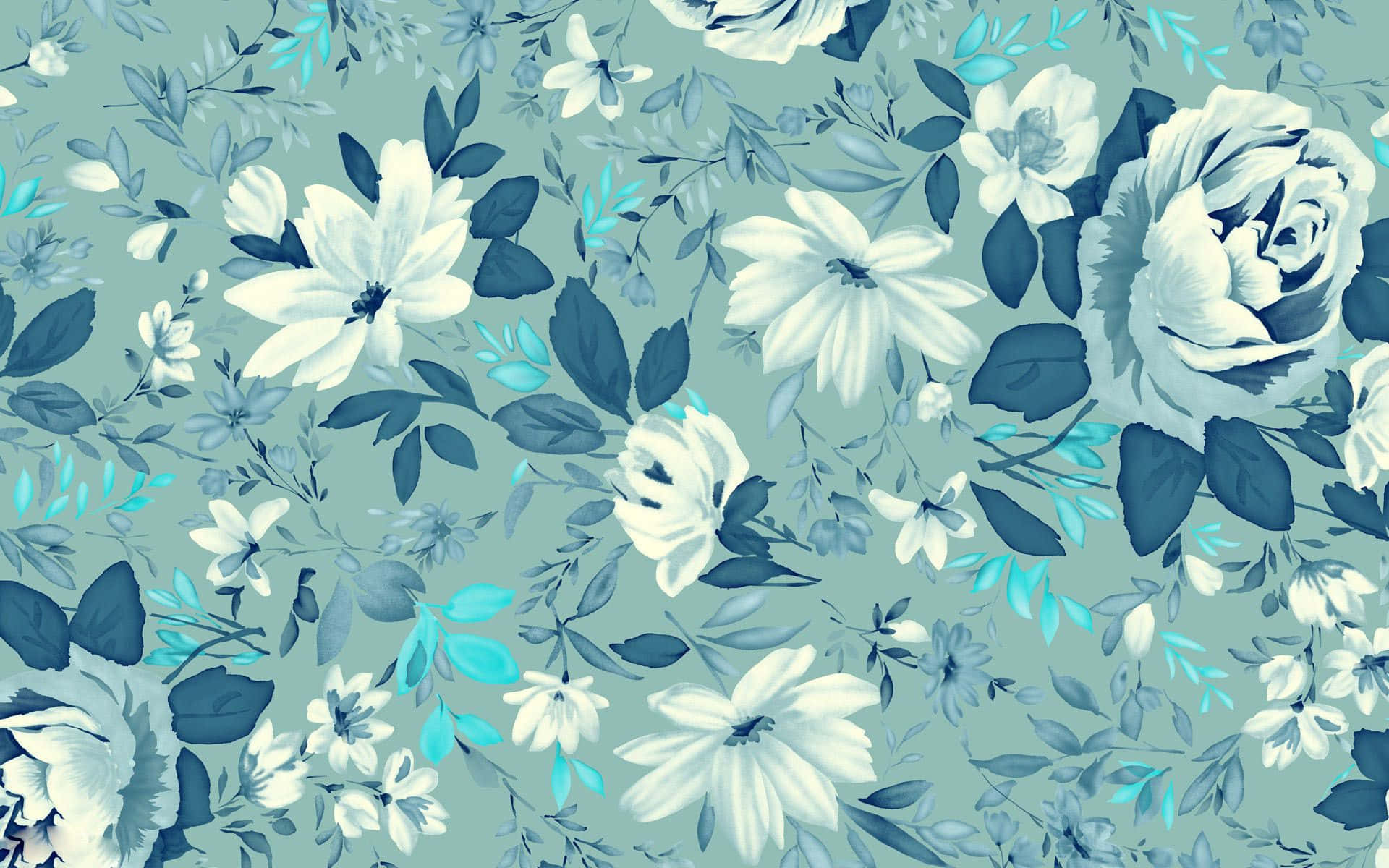 1920x1200 Blue Flowers Aesthetic Wallpaper