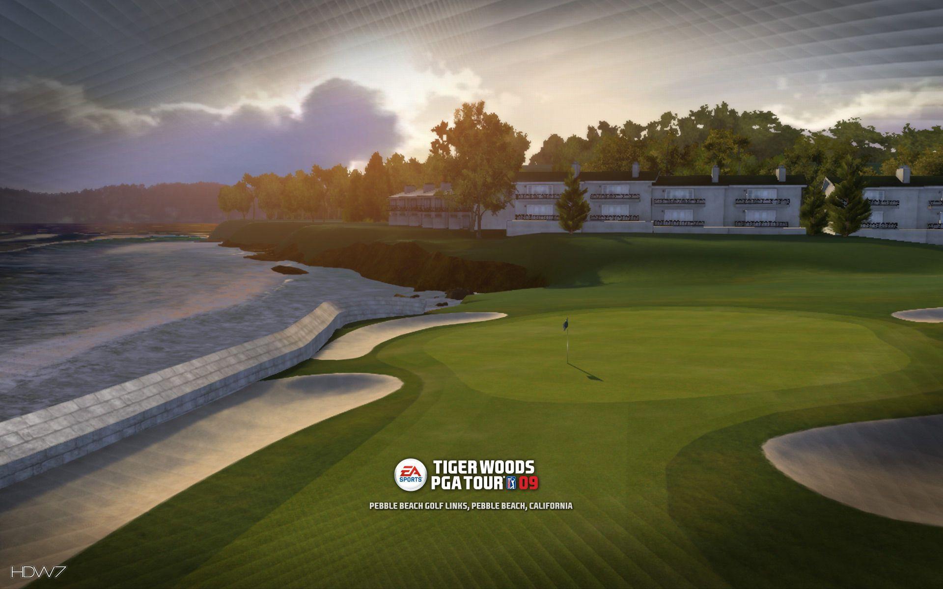 1920x1200 tiger woods pga tour 09 pebble beach widescreen wallpaper. HD