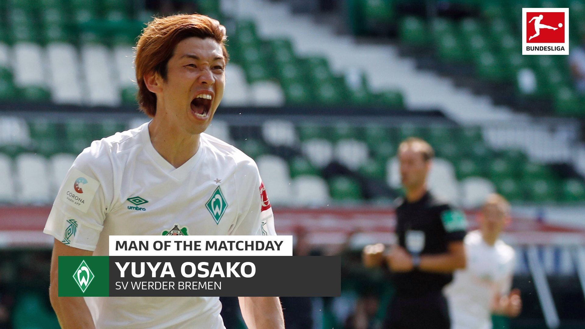 1920x1080 Yuya Osako: Werder Bremen's savior and MD34's Man of the Matchday