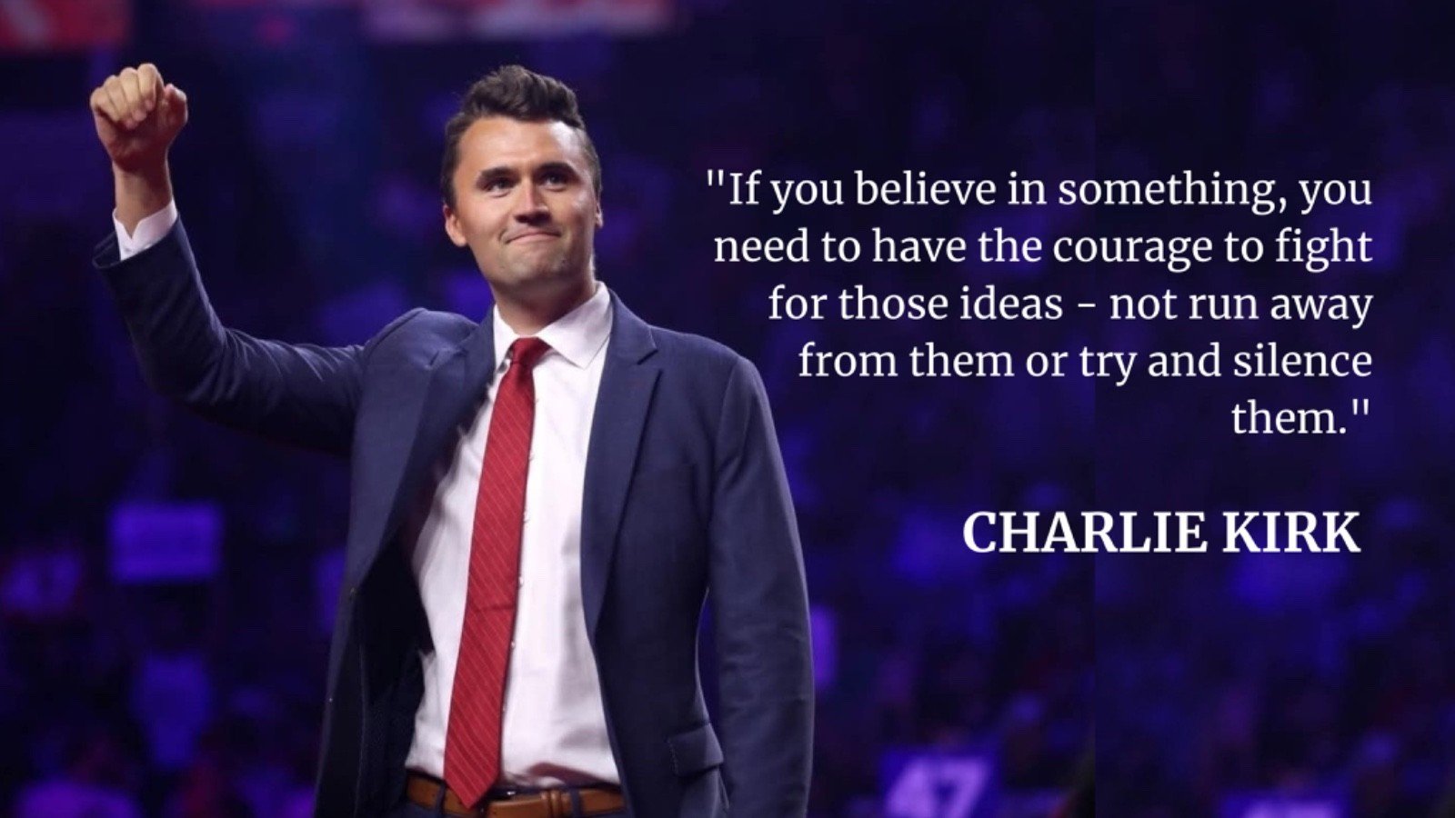 1600x900 Charlie Kirk Courage Banner HUGE 3x5 ft POSTER Flag USA with metal grommets