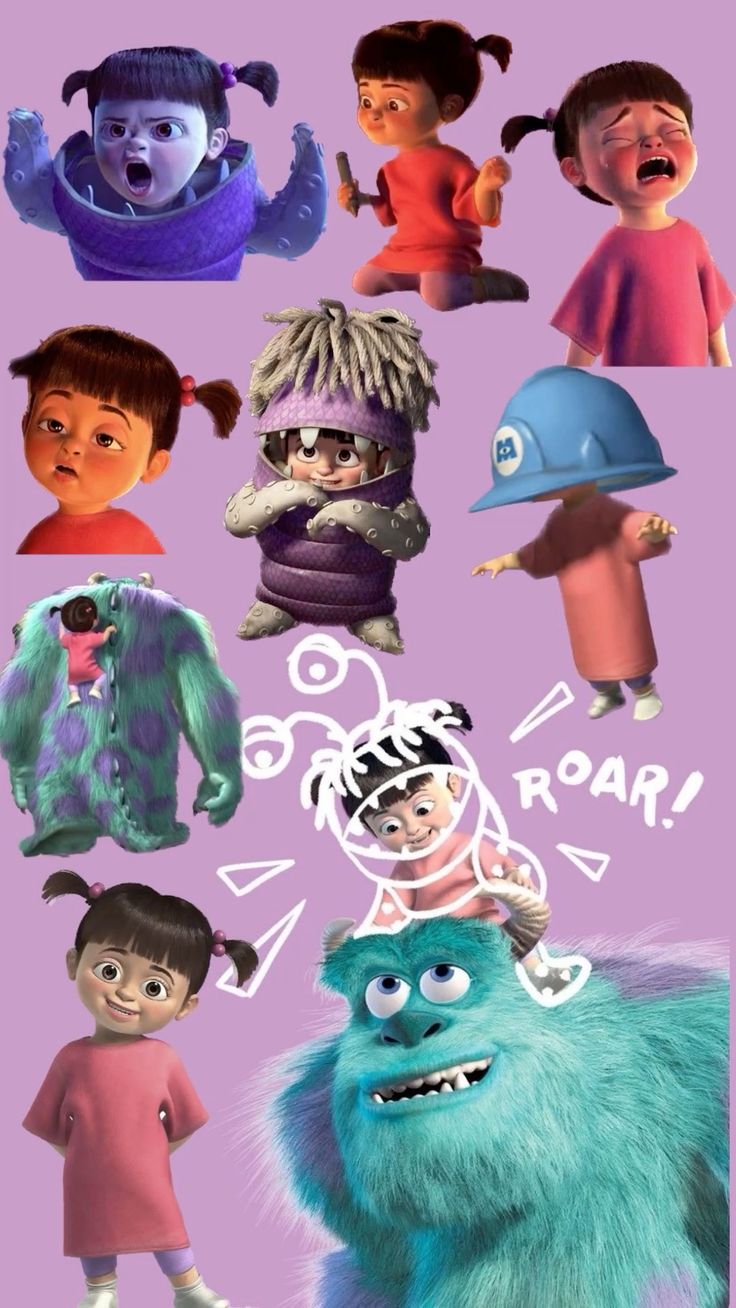 736x1308 Boo de Monsters Inc Wallpaper Collage