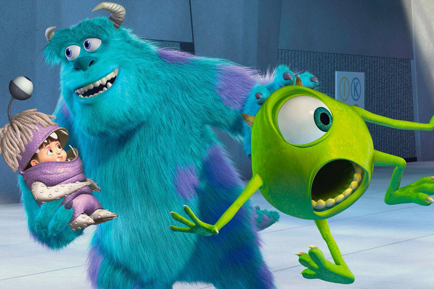 1400x933 Download Sulley With Boo&Mike Monsters Inc Wallpaper