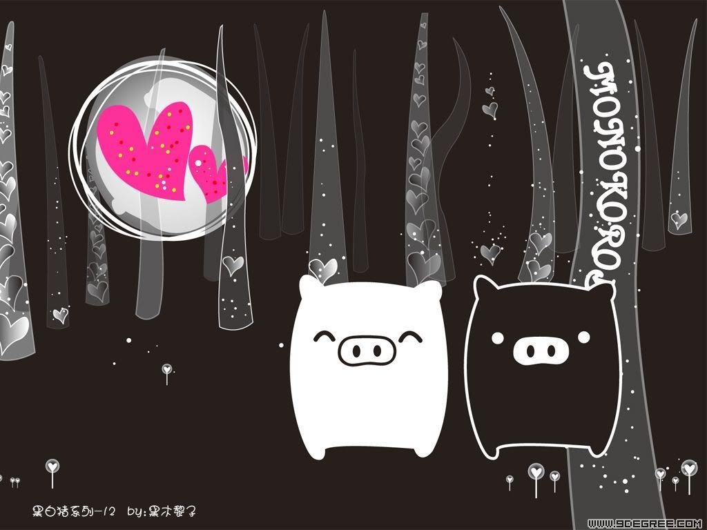 1024x768 CutenessHeaven♥: Monokuro Boo Wallpaper
