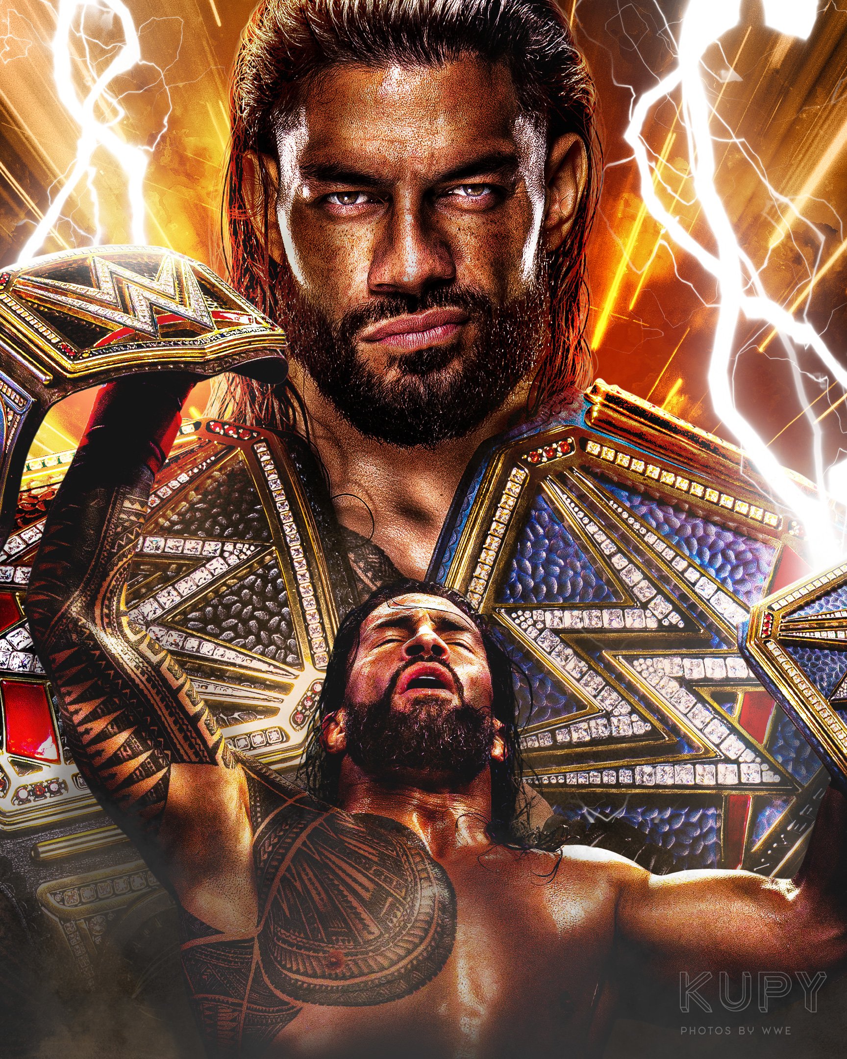 1728x2160 NEW 2 in 1 WWE wallpaper: Undisputed WWE Universal Champion Roman Reigns plus “The American Nightmare” Cody Rhodes! Wrestling Wallpaper