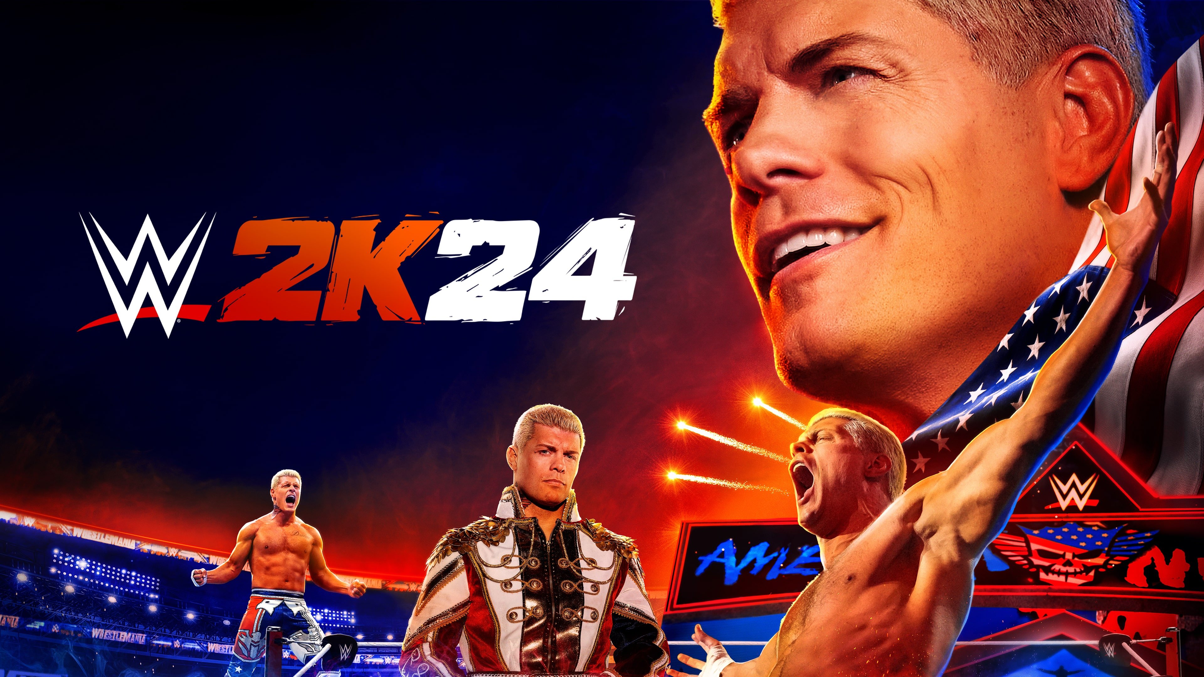 3840x2160 WWE 2K24 Wallpaper 4K, 2024 Games, Cody Rhodes