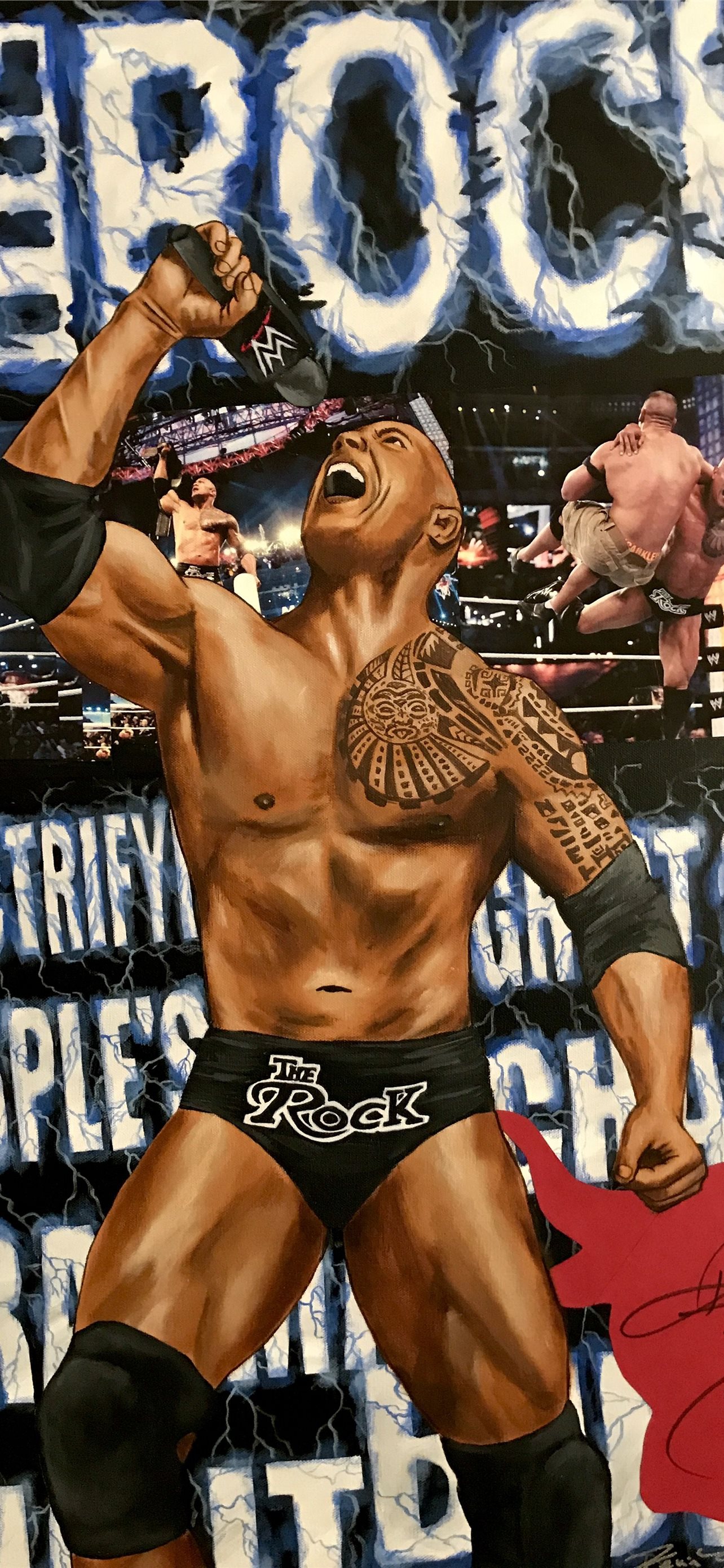 1284x2778 wwe the rock iPhone Wallpaper Free Download