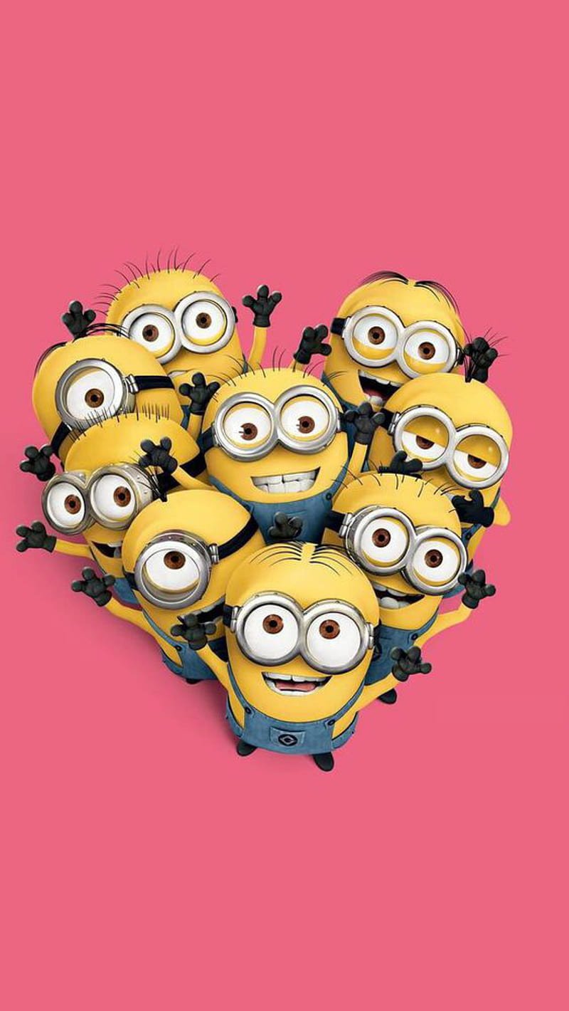 800x1420 Minions, love, HD phone wallpaper