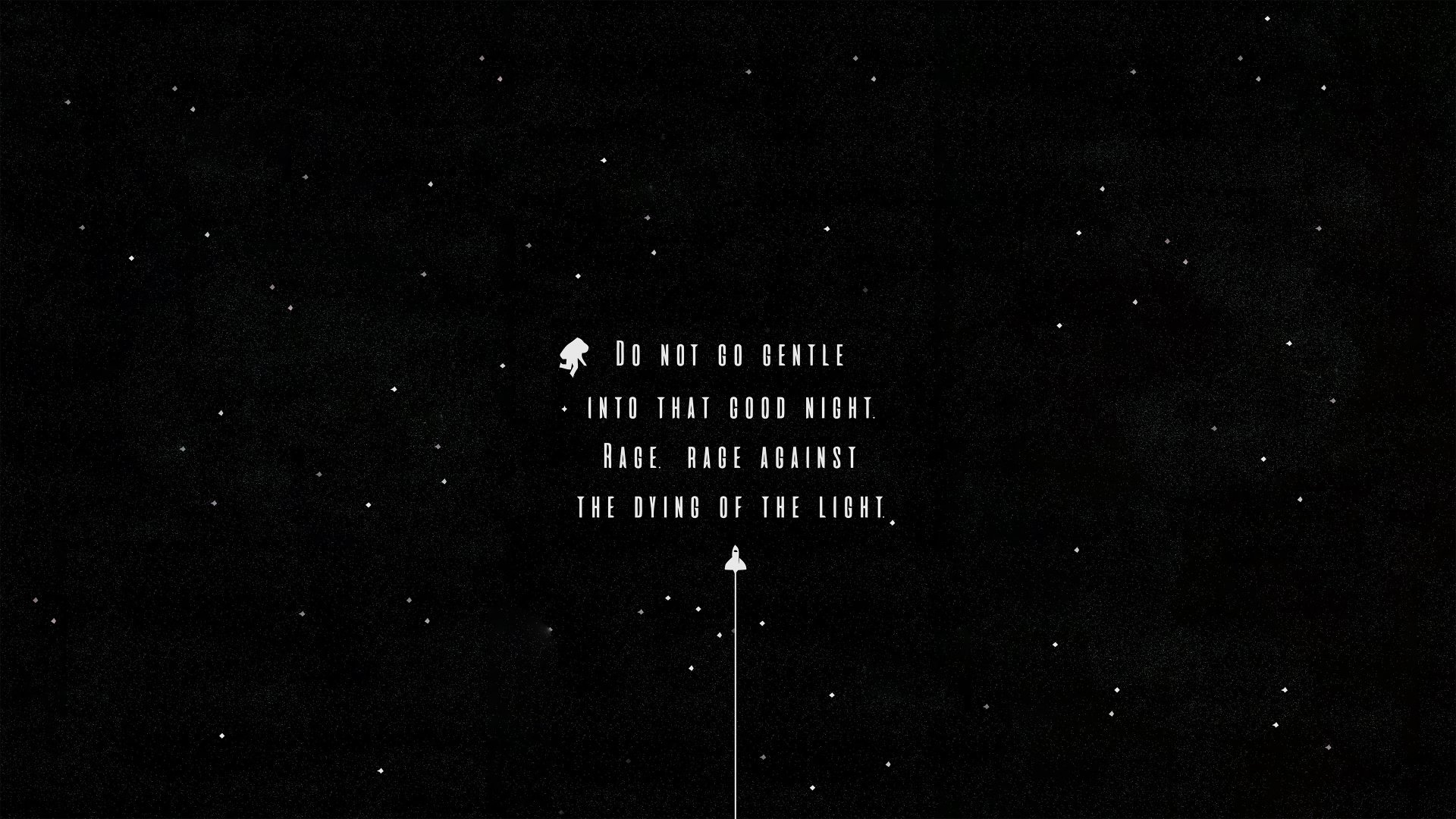 1920x1080 Dylan Thomas, Quote, Stars, Poetry Wallpaper HD / Desktop and Mobile Background