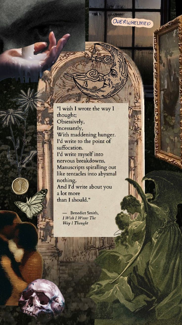 736x1308 wallpaper #aesthetic #vintage #writer #poem #dark #quotes #overwhelmed