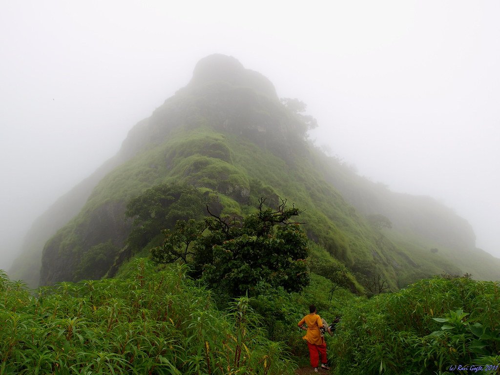 1024x768 Monsoon Trek to Rajgad.19.The Slippery Road Up