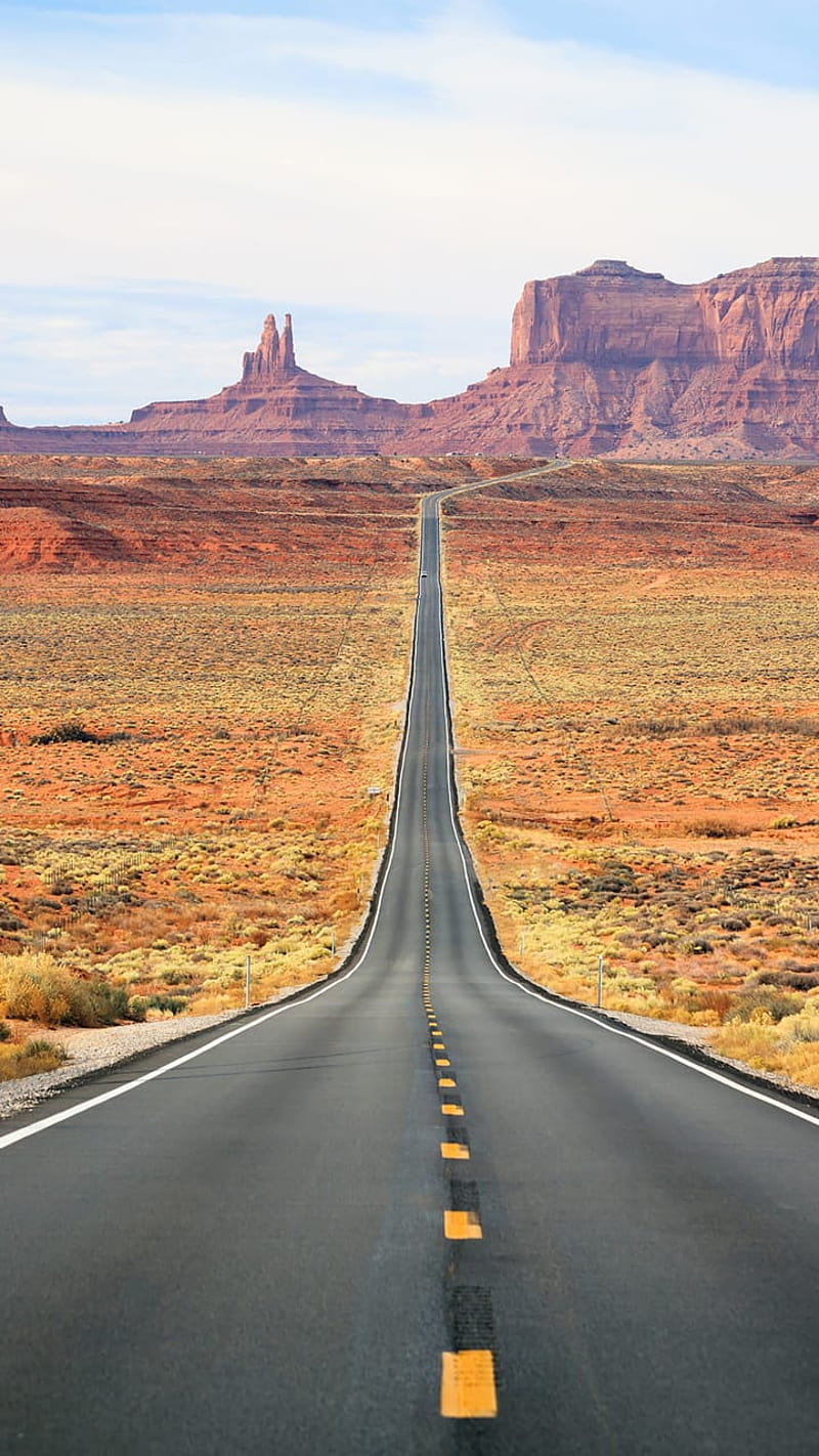 800x1422 Long way, road, nature, usa, HD phone wallpaper