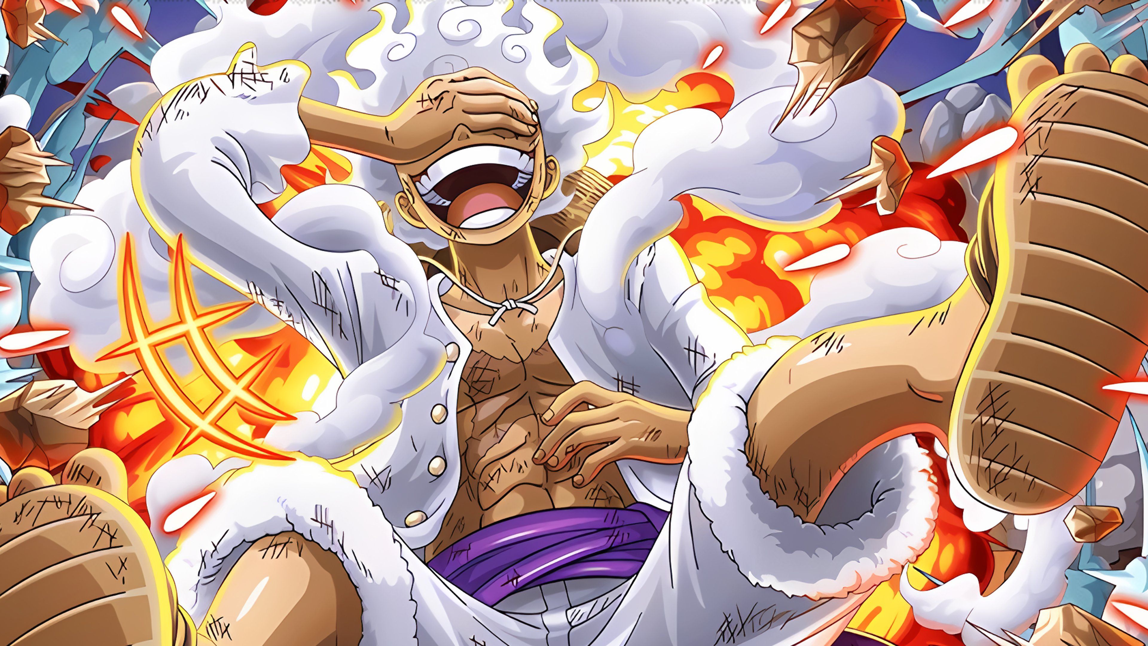 3840x2160 Gear 5 Luffy your browser