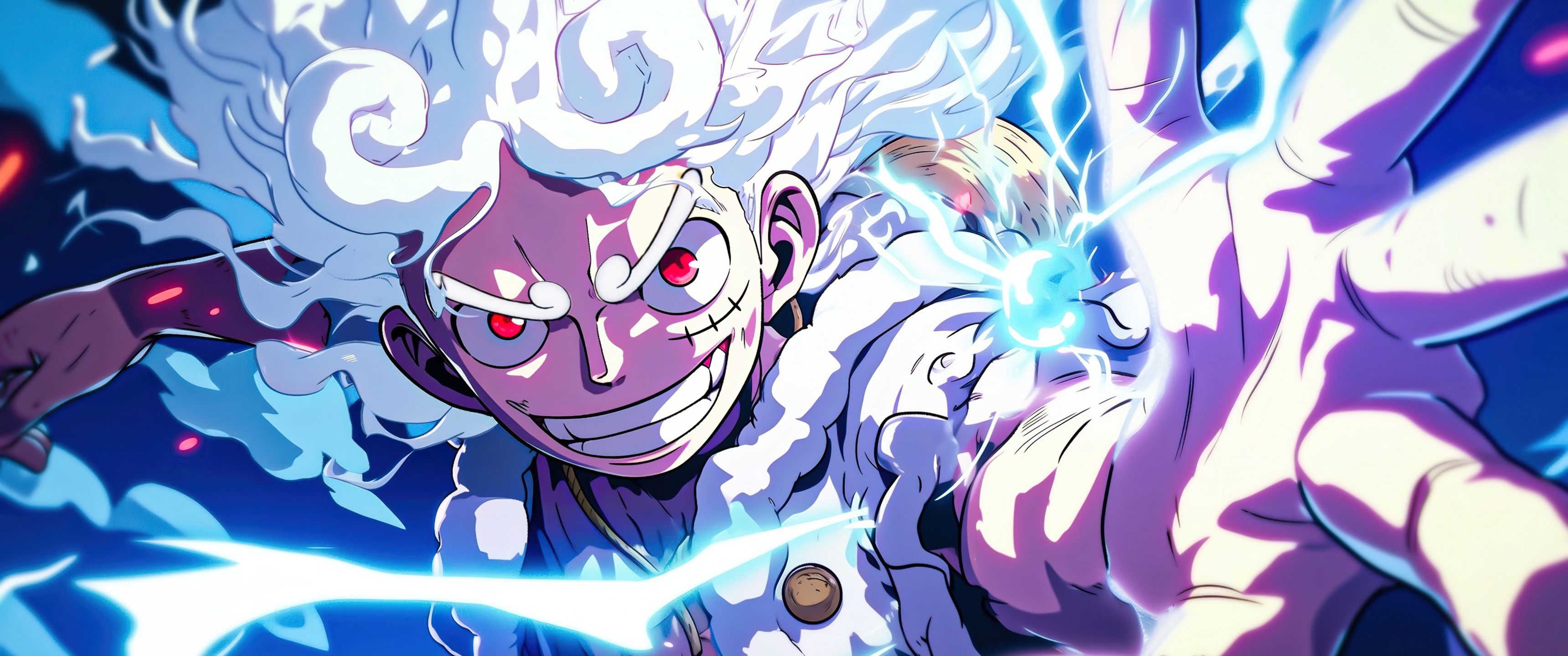 3440x1440 Gear 5 Luffy Artwork 5K Wallpaper
