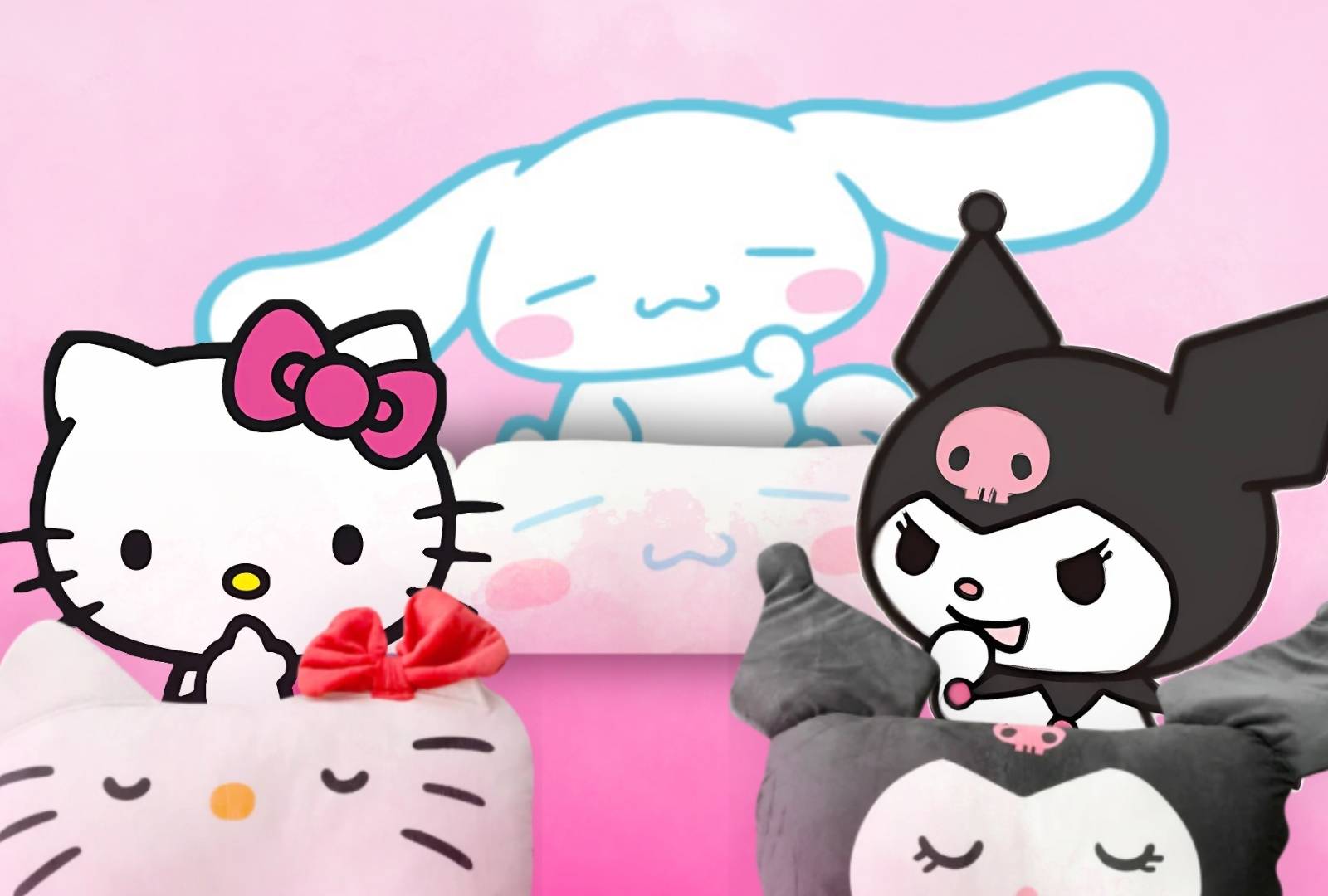 1600x1080 New Hello Kitty, Kuromi & Cinnamoroll Hug Pillow Release Is the Collection of Sanrio Fans' 'Dreams'