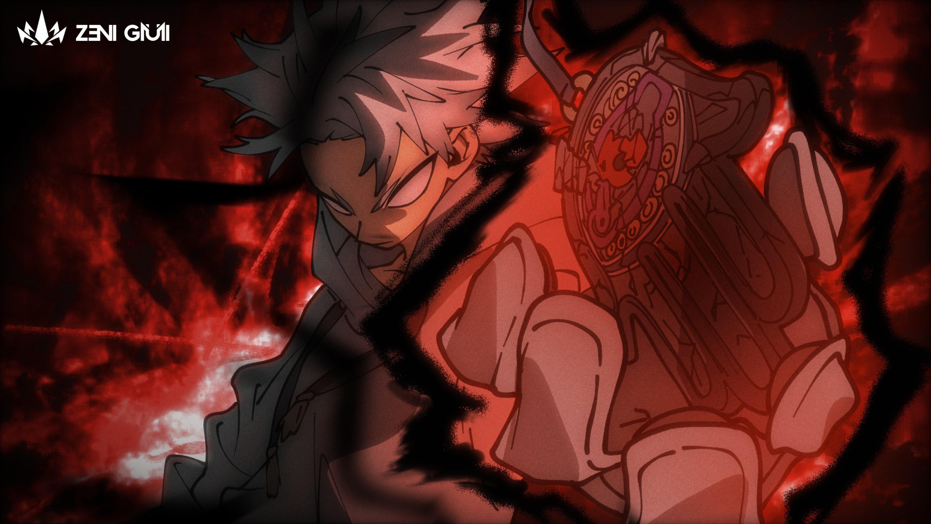 3264x1836 Gachiakuta Coloring in Anime Style