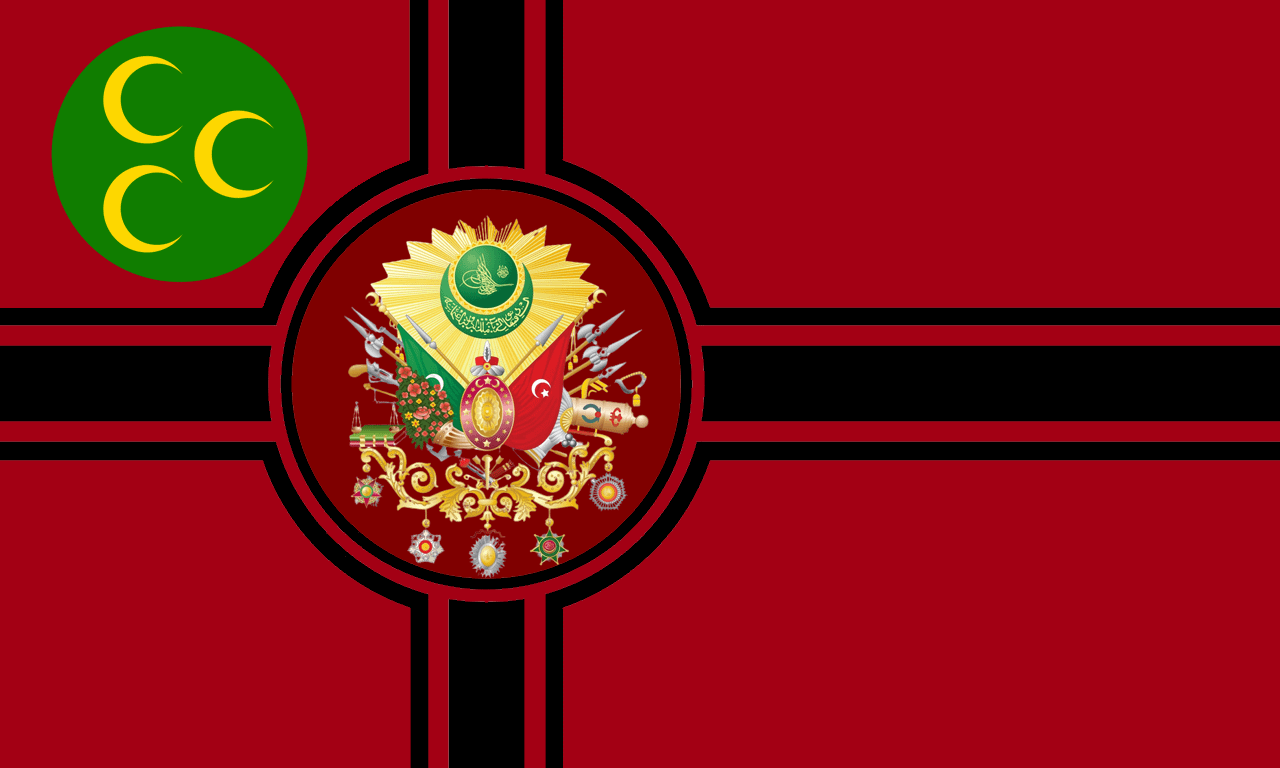 1280x768 I made an Ottoman Empire flag in the style of the Imperial German