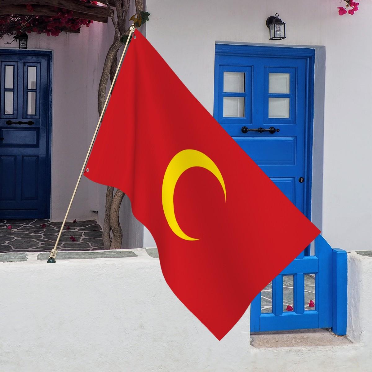 1200x1200 Ottoman Empire Flag Tapestry (1453 1499): Islamic Historical Banner (90x150 Cm)