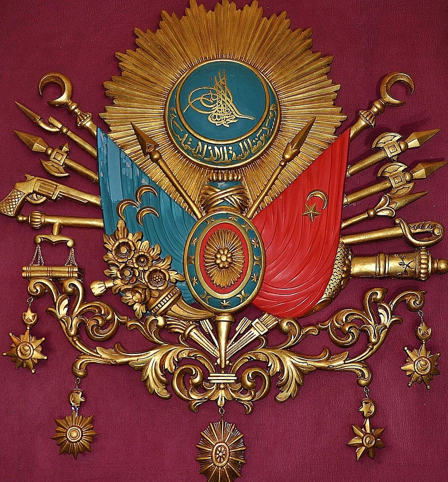 910x979 coat, arms, ottoman empire wall decor, historic, history, military museum, colors, military