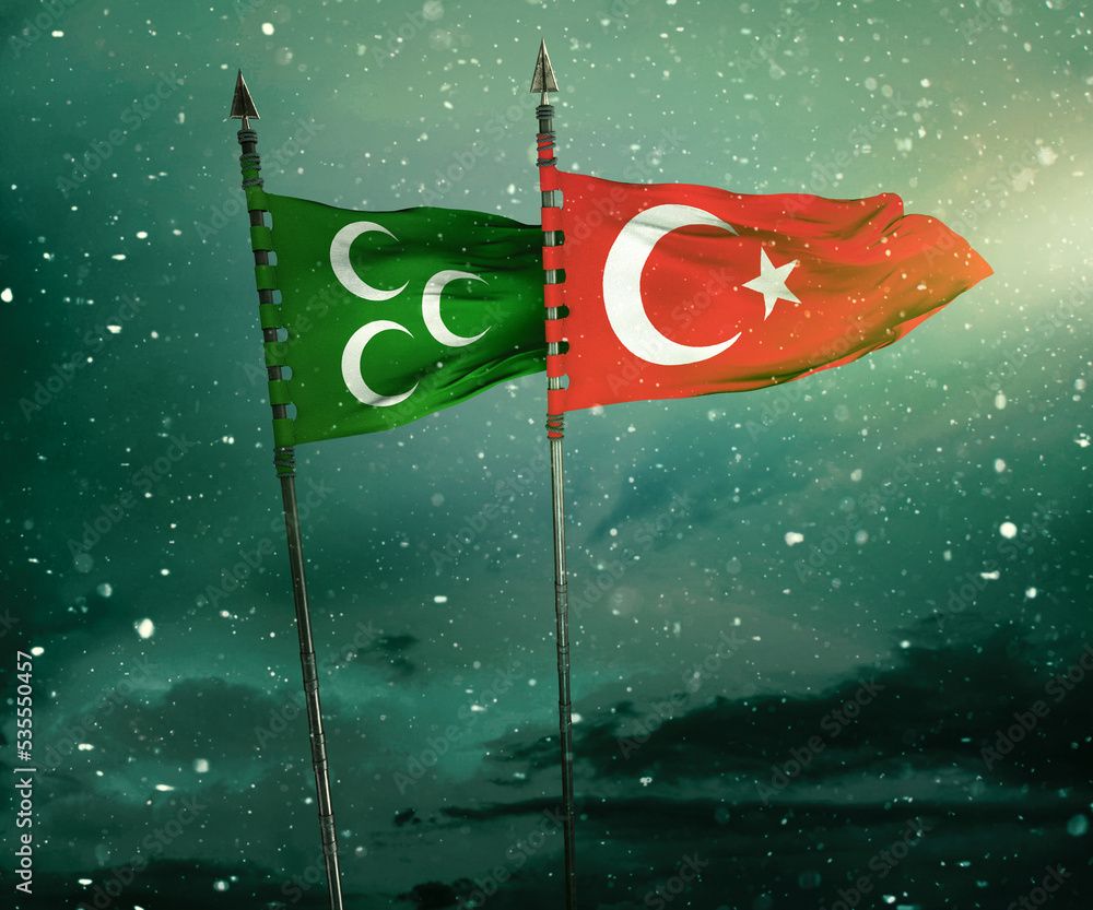 1000x833 Ottoman Empire and the Turkish Flag Stock Illustration