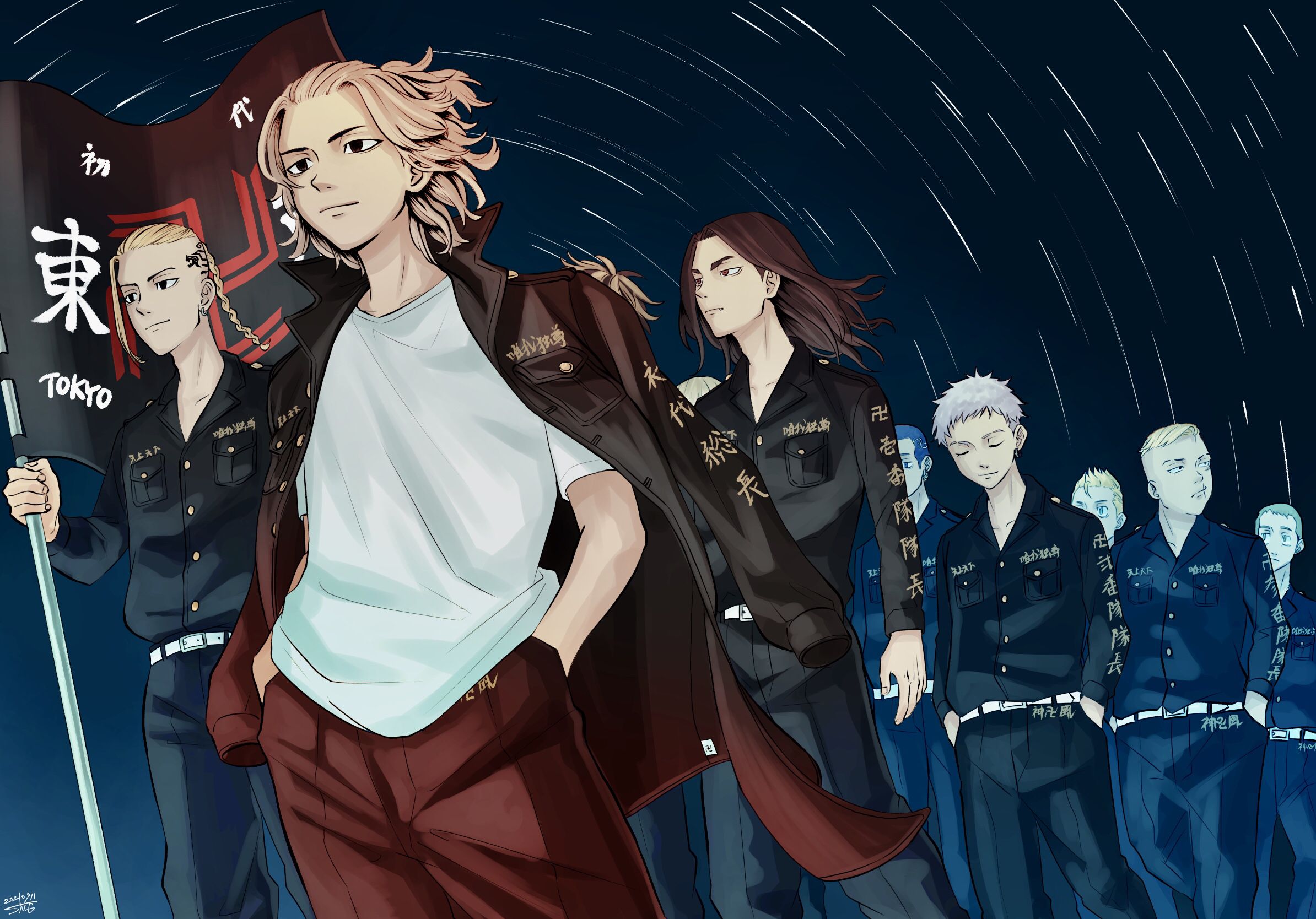 2388x1668 Tokyo Revengers HD: Haruchiyo, Kazutora & Team United in Actionx1668