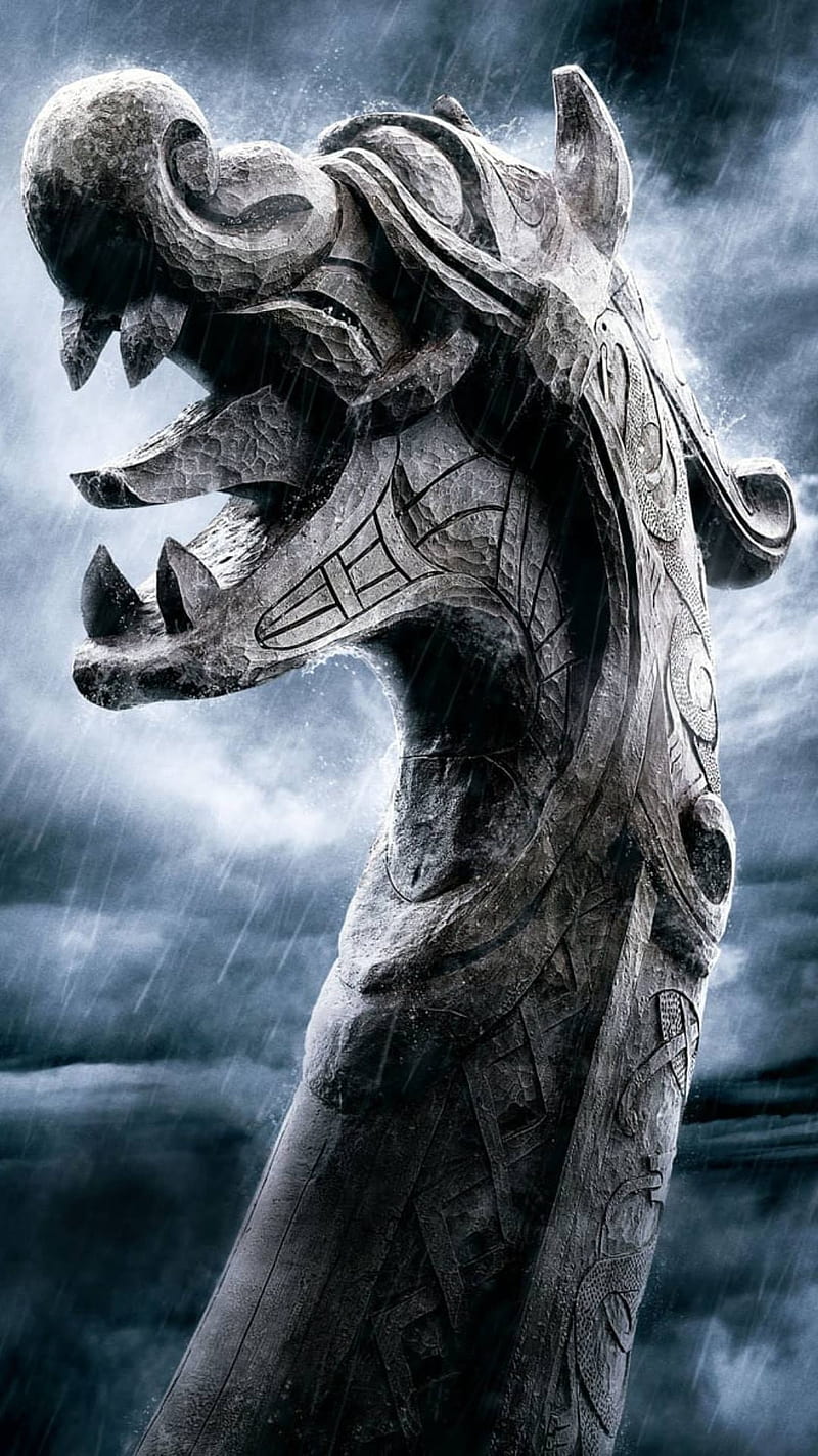 800x1422 Wooden Dragon, boat, clouds, dragon, seam, zash, zee, HD phone wallpaper