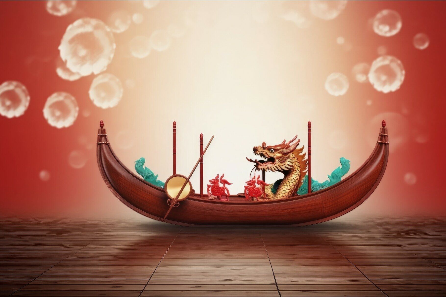1820x1214 Dragon boat festival day. Generate Ai
