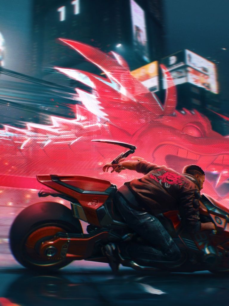 768x1024 Cyberpunk 2077 Wallpaper 4K, Dragon Boat Festival