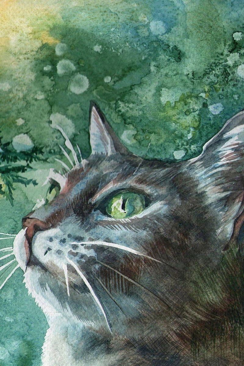 800x1200 Free download Download wallpaper 800x1200 cat paint painting