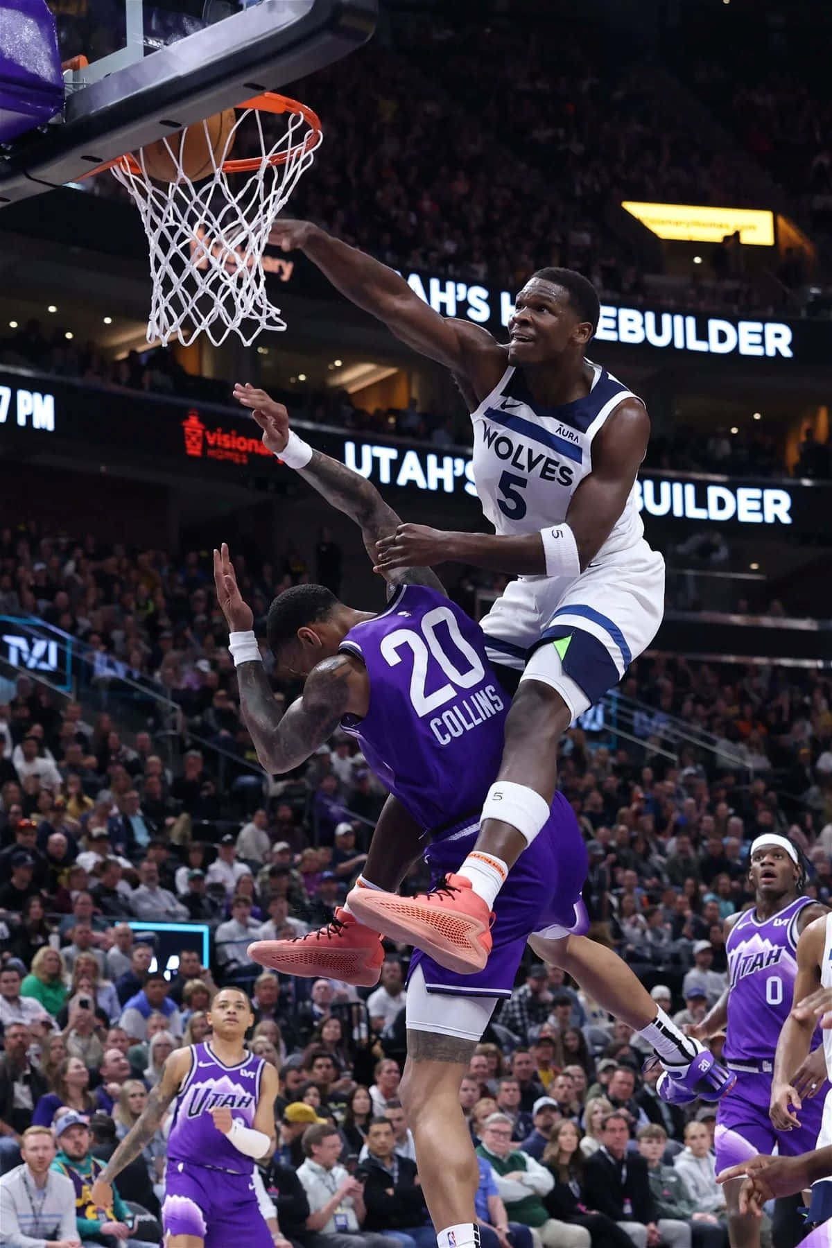 1200x1800 Download Anthony Edwards Monstrous Dunk Wallpaper
