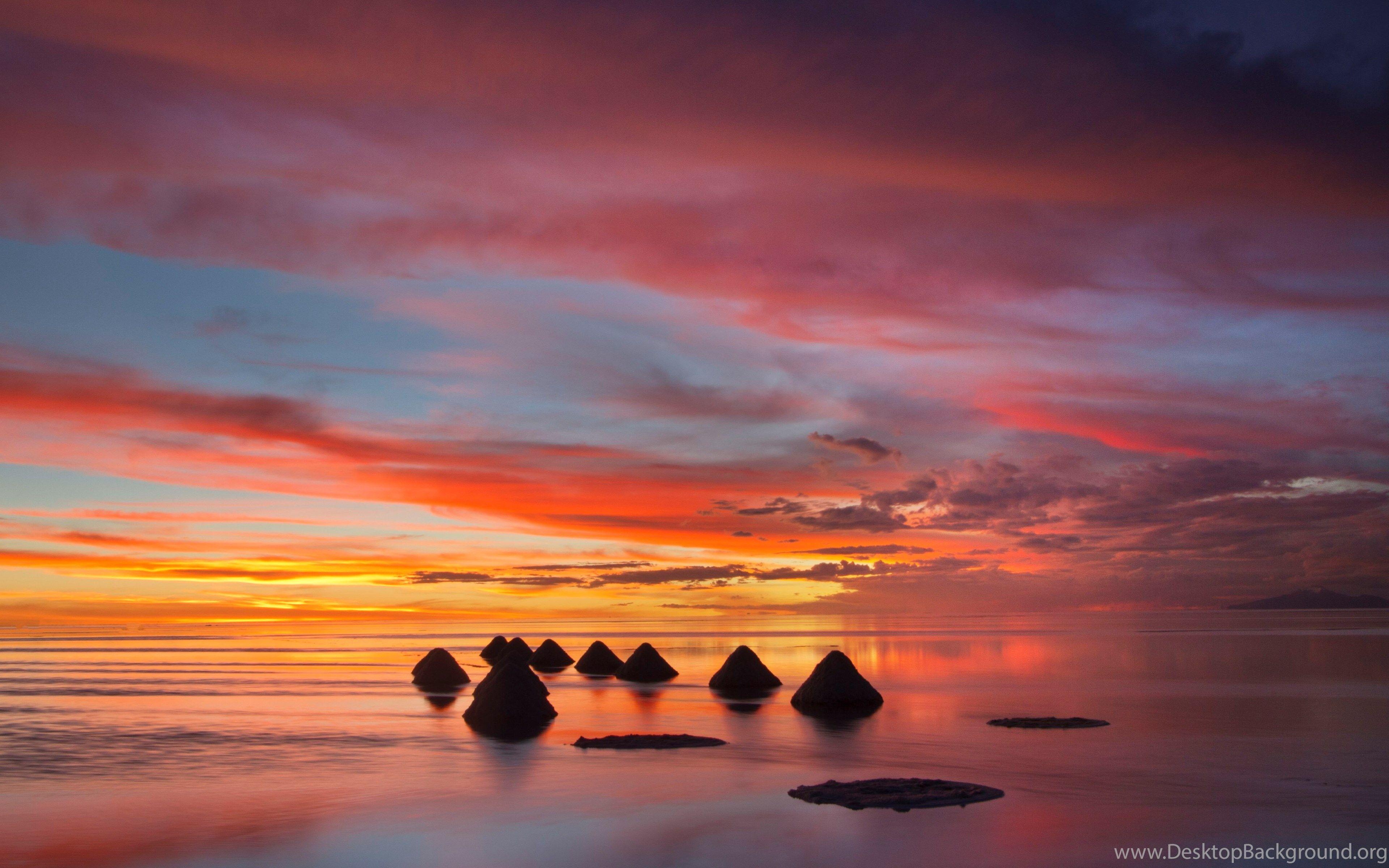 3840x2400 Wallpaper Sunrises And Sunsets Salar De Uyuni (Bolivia) Nature