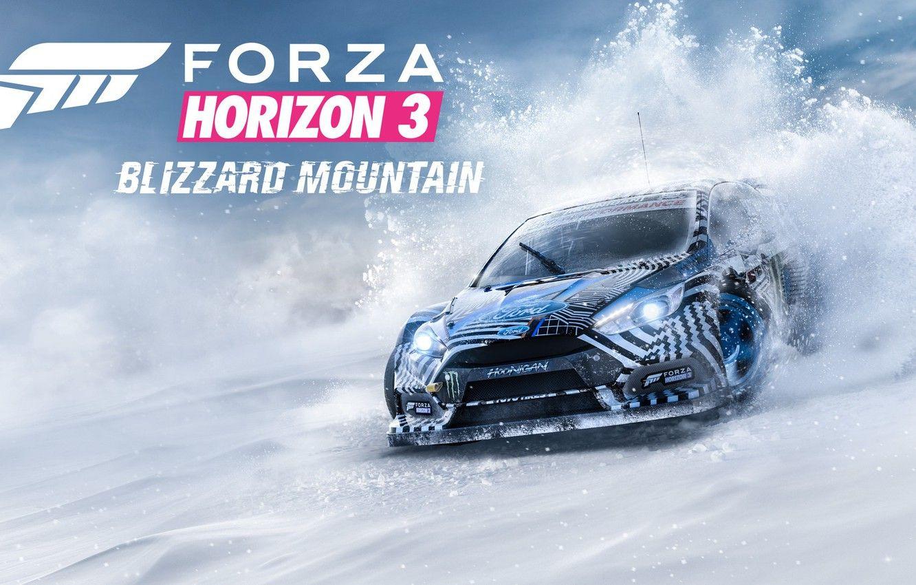 1332x850 Wallpaper snow, car, Forza Horizon Blizzard mountain iD image for desktop, section игры