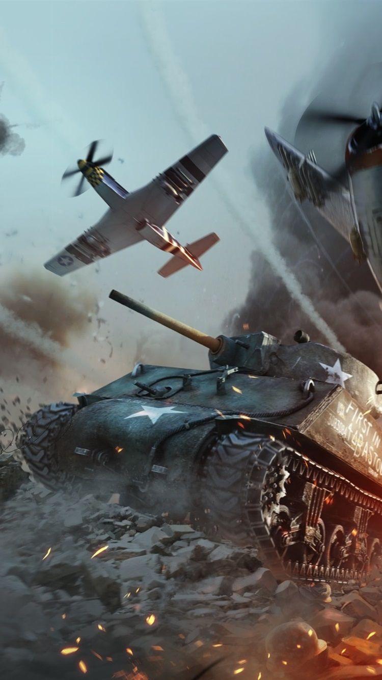 750x1334 Wallpaper War Thunder, tank and fighter, battle 1920x1440 HD