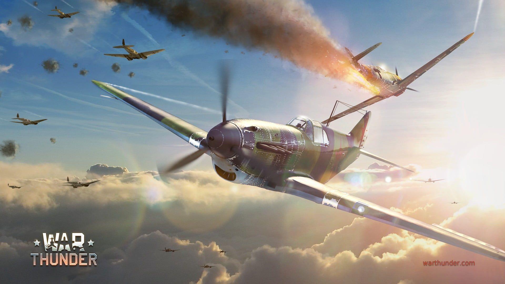 1920x1080 Black and gray fishing rod, War Thunder, airplane, Gaijin