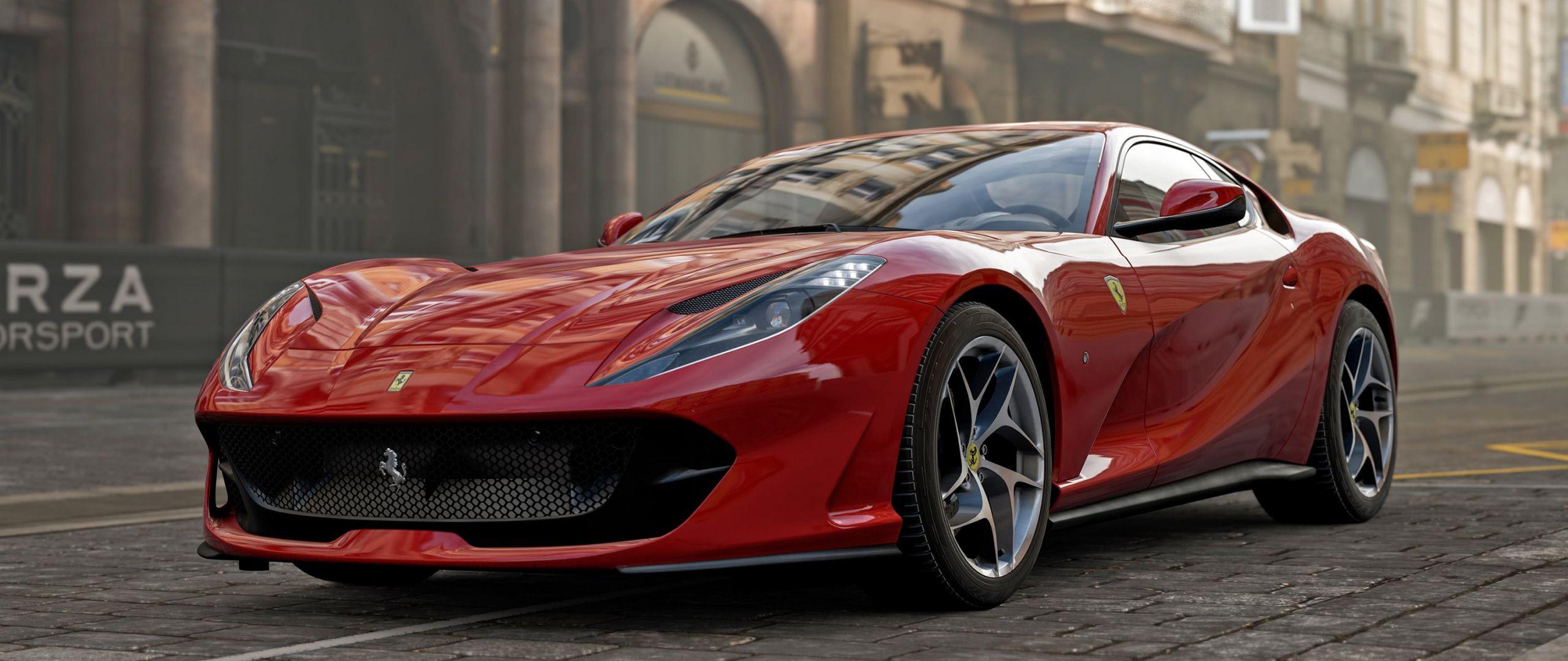 2560x1080 Download Ferrari, sports car, Forza Motorsport video game
