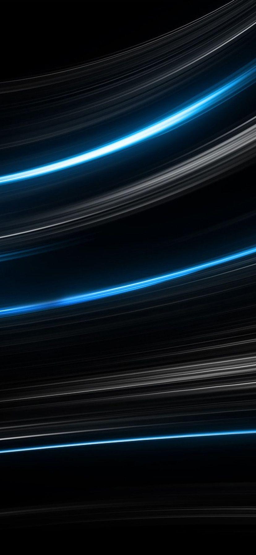 828x1792 iPhone Xr Wallpaper For Curve Abstract Line Dark Blue