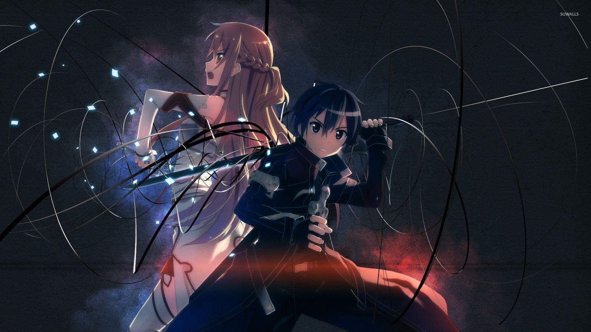 1920x1080 Asuna và Kirito - Hình nền Sword Art Online - Anime