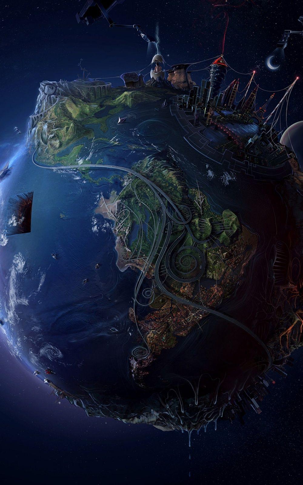 1000x1600 Fantasy Planet Earth Android Wallpaper free download