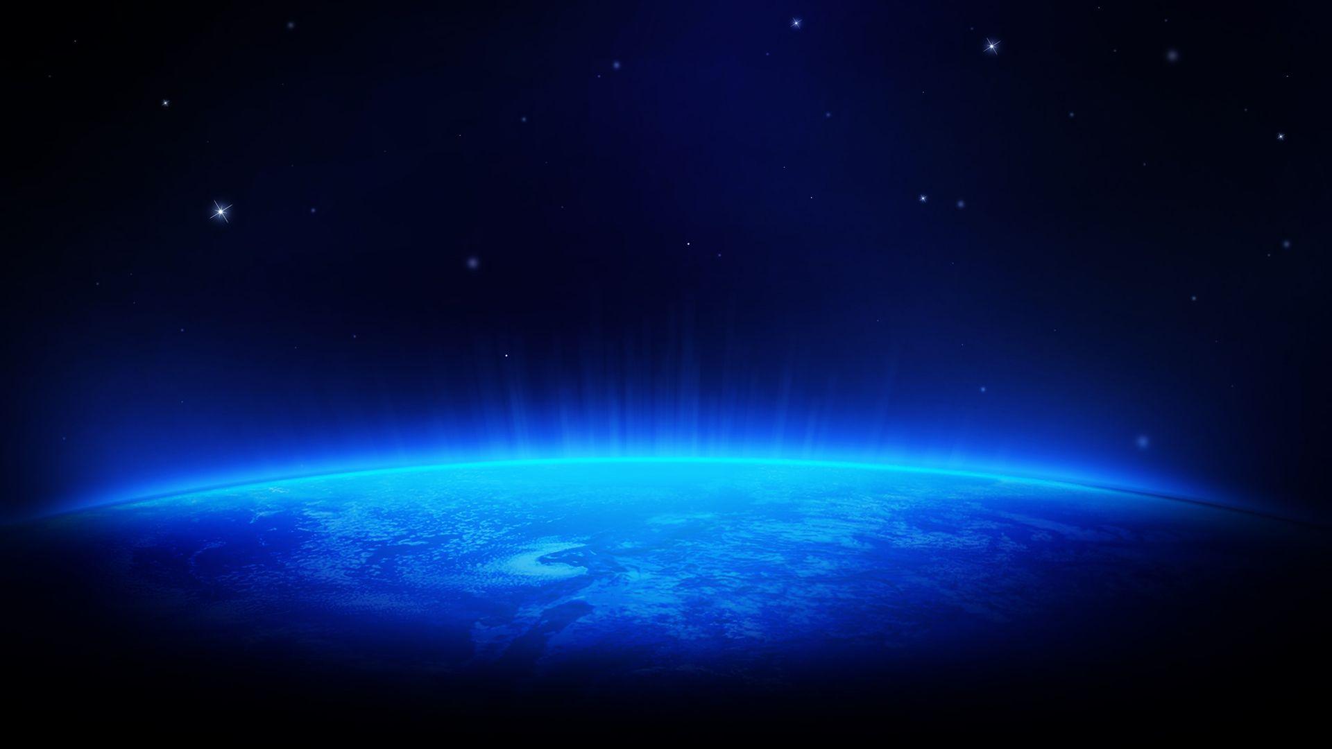 1920x1080 Blue Space Wallpaper
