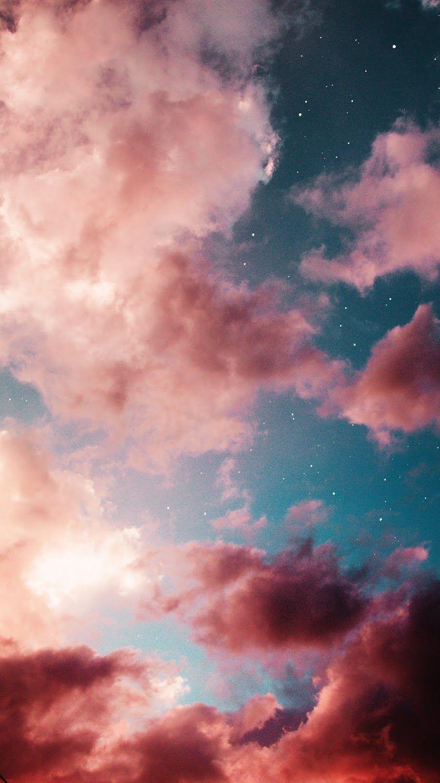 Hình nền những đám mây hồng 900x1600