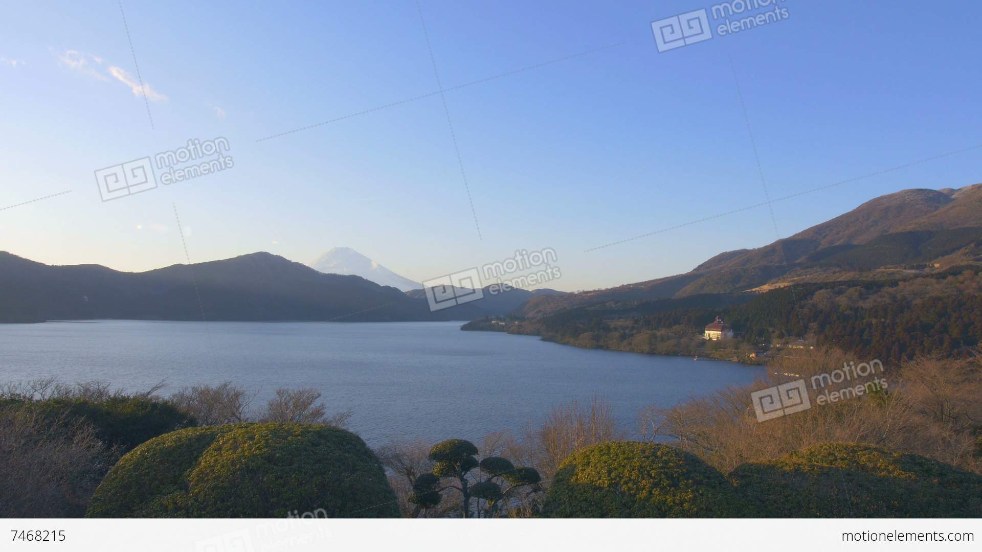 1920x1080 Mt.Fuji And Lake Ashinoko, in Hakone, Japan, Filmed In 4K Stock video