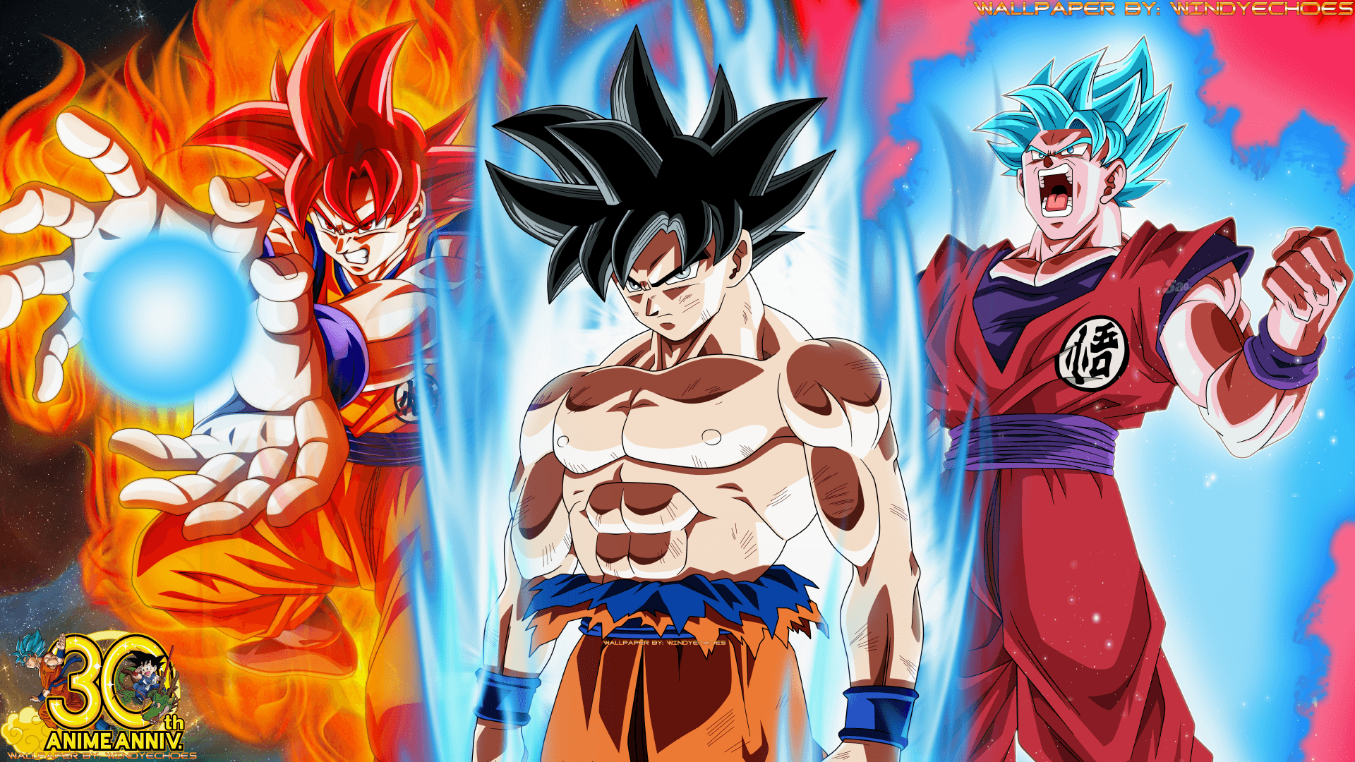 goku super saiyan god mode wallpaper