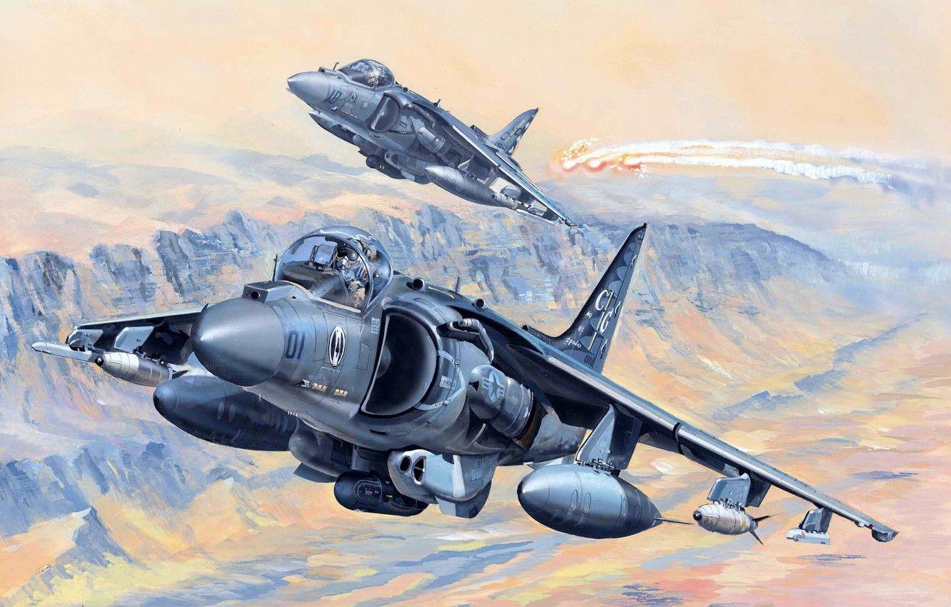 1332x850 Wallpaper Attack, AV 8B Harrier II, US Marines, Aircraft Vertical