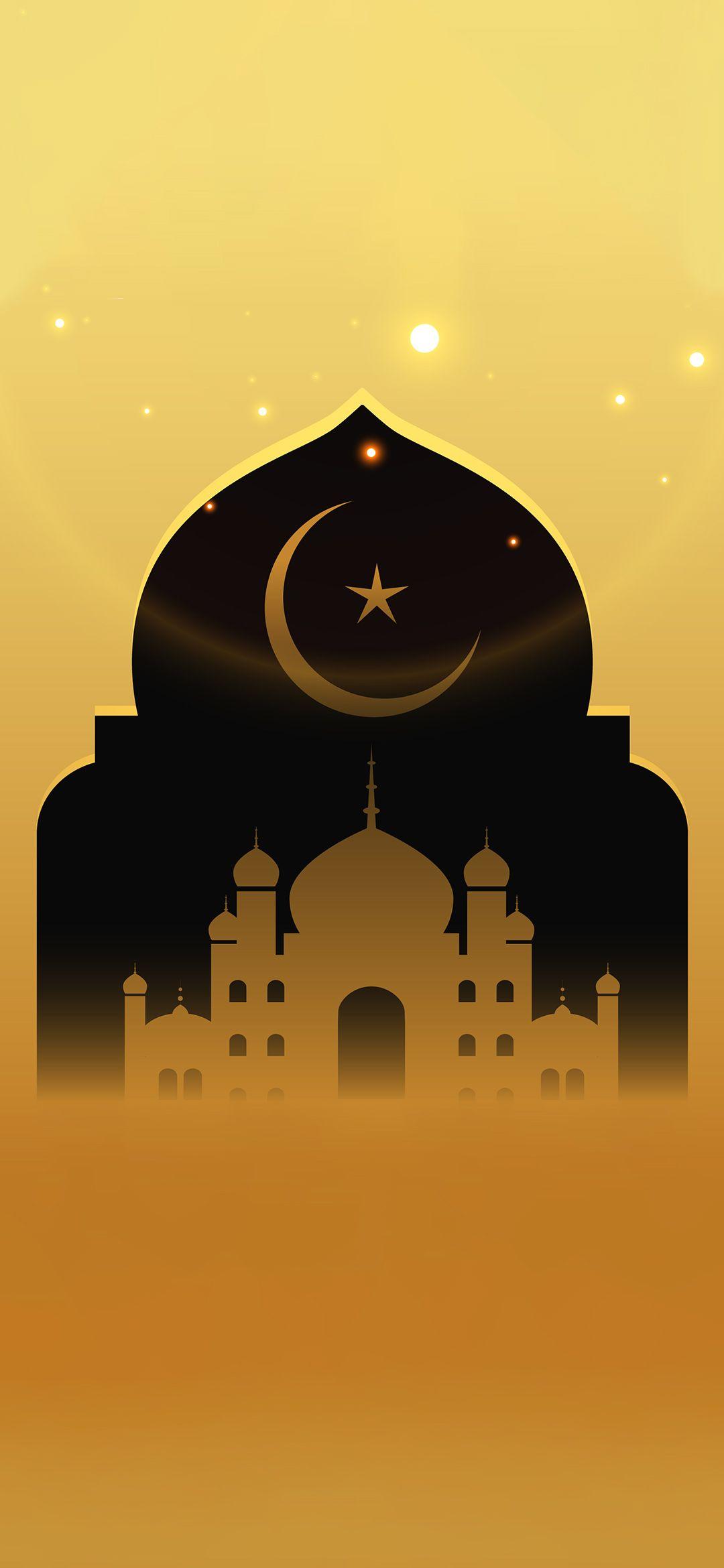 1080x2340 Mosque Vector Art HD Islamic Wallpaper Vector