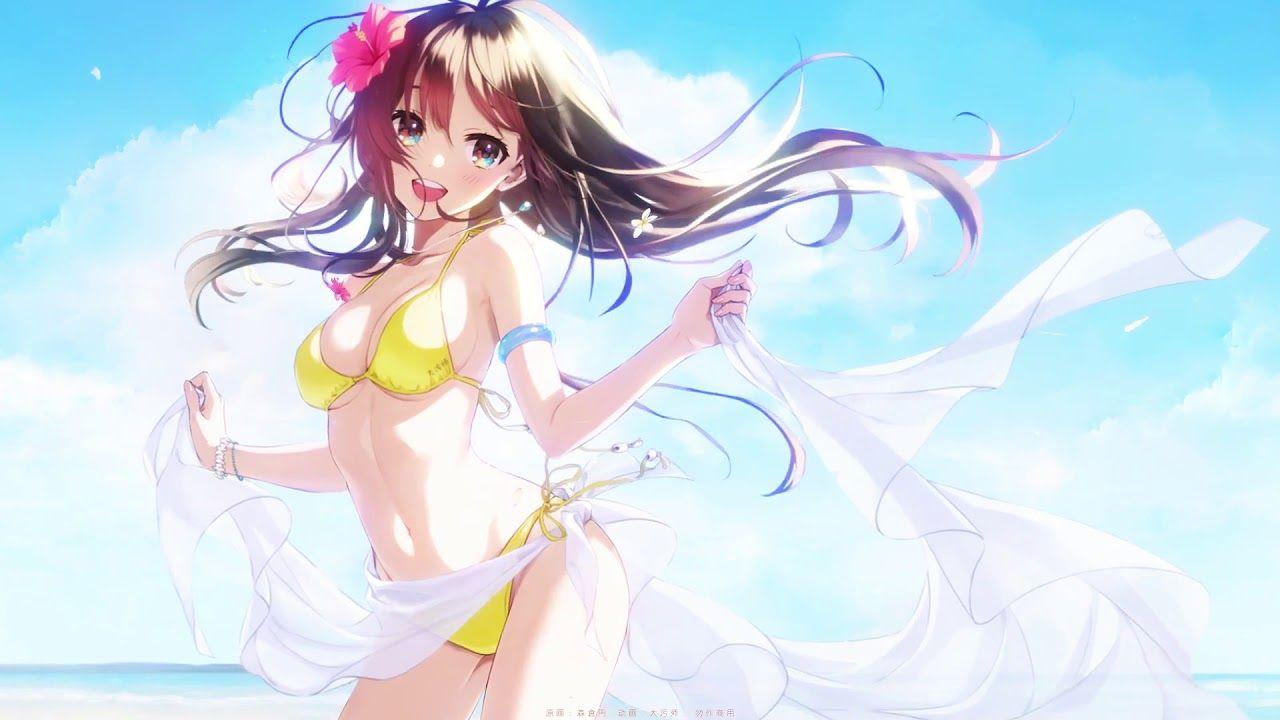 1280x720 Cute Summer Girl Anime Live Wallpaper