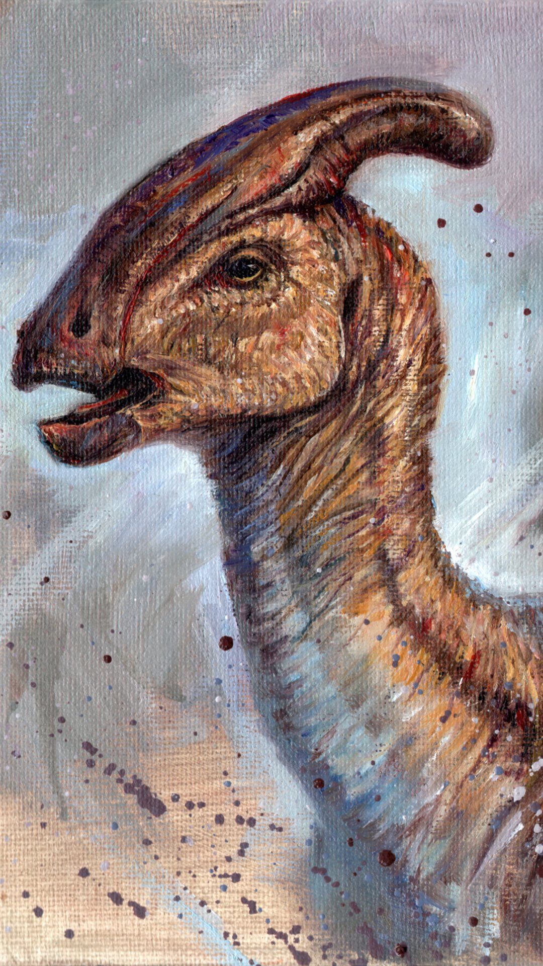 1080x1920 Download Parasaurolophus Animal Dinosaur Phone Wallpaper